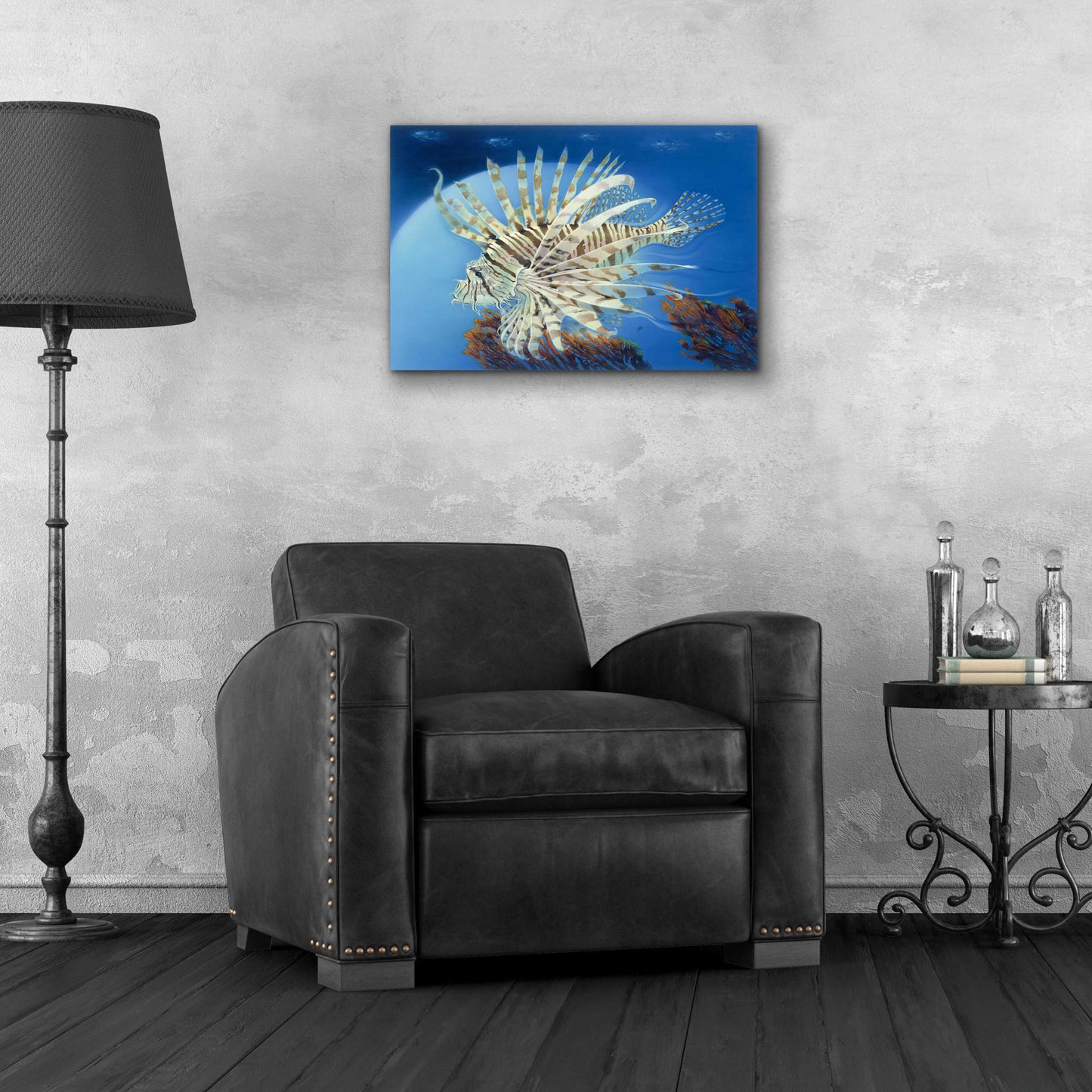 Epic Art 'Lion Fish' by Durwood Coffey, Acrylic Glass Wall Art,24x16