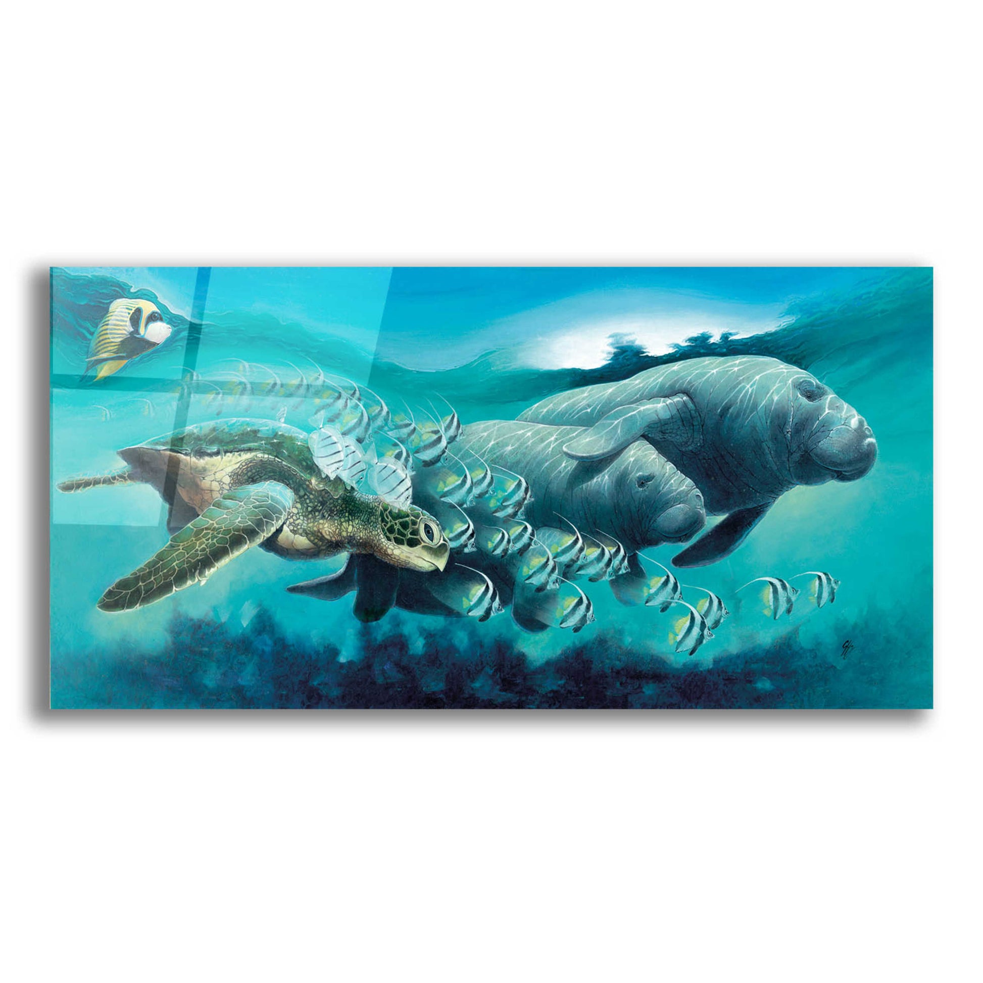 Epic Art 'Sirens ‘A Sea' by Durwood Coffey, Acrylic Glass Wall Art