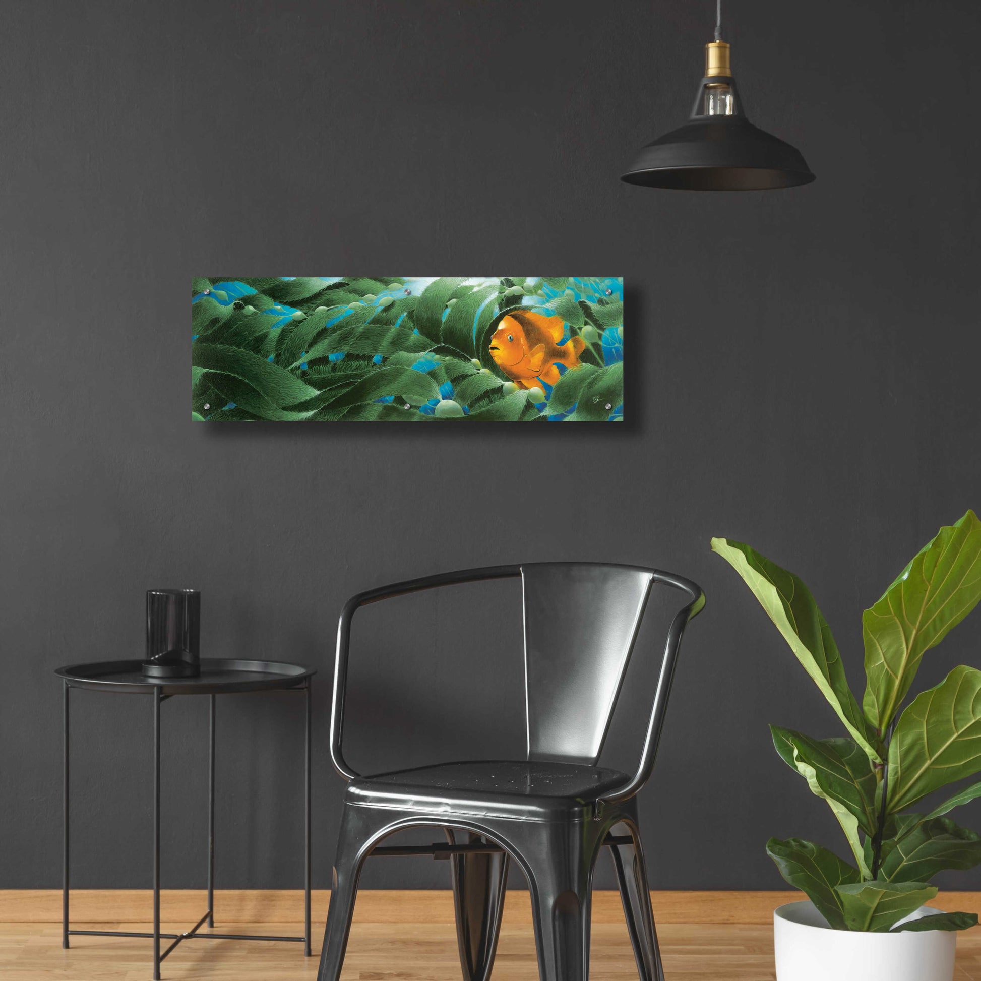 Epic Art 'The Emerald Forest' by Durwood Coffey, Acrylic Glass Wall Art,36x12