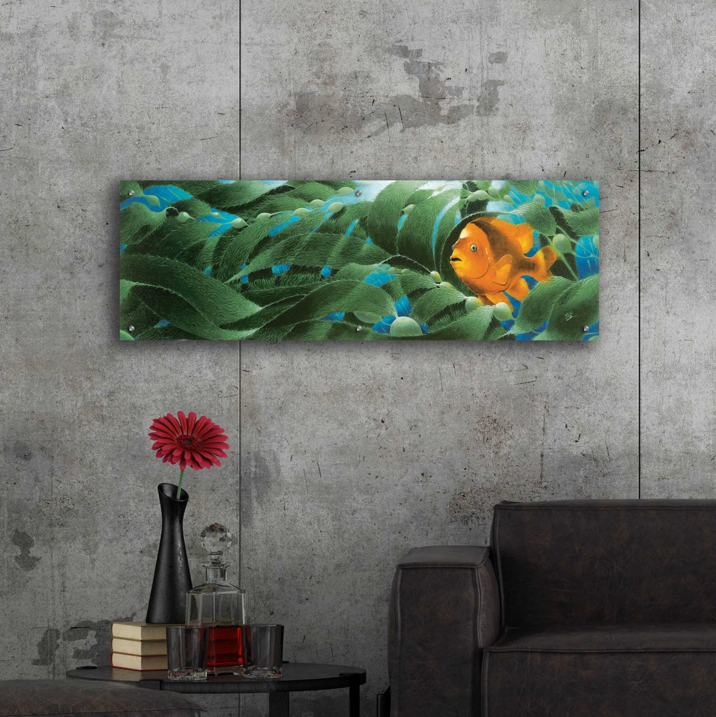 Epic Art 'The Emerald Forest' by Durwood Coffey, Acrylic Glass Wall Art,48x16