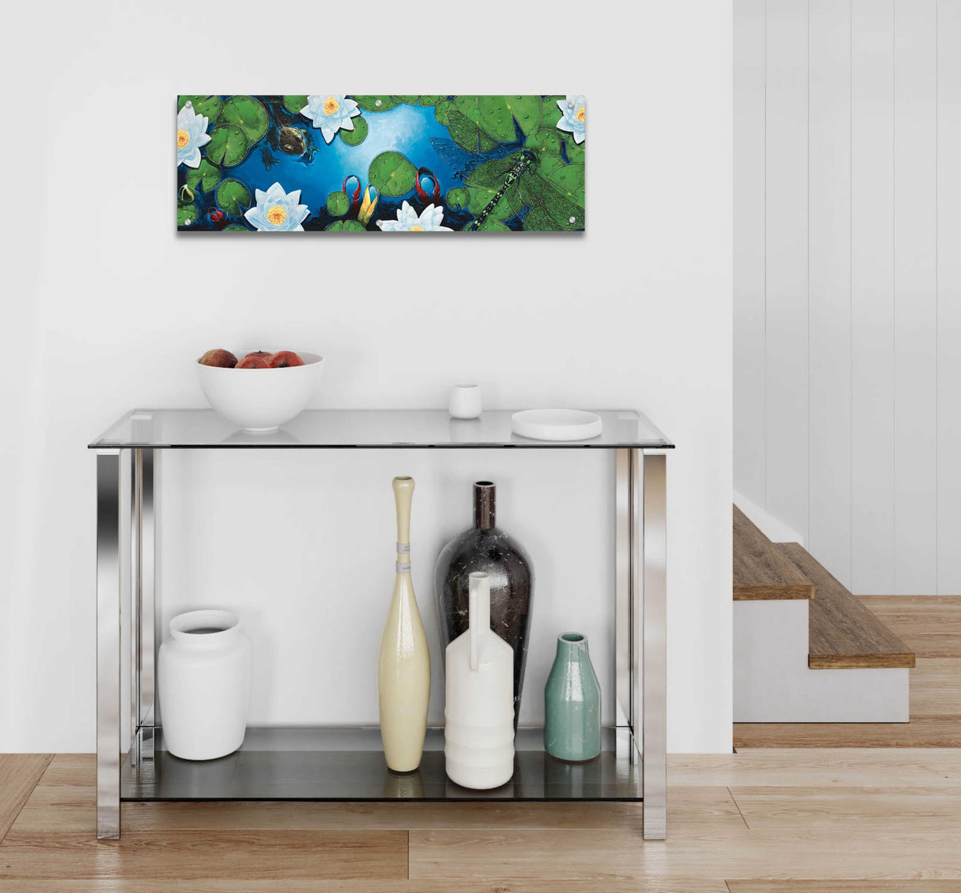 Epic Art 'The Pond' by Durwood Coffey, Acrylic Glass Wall Art,36x12