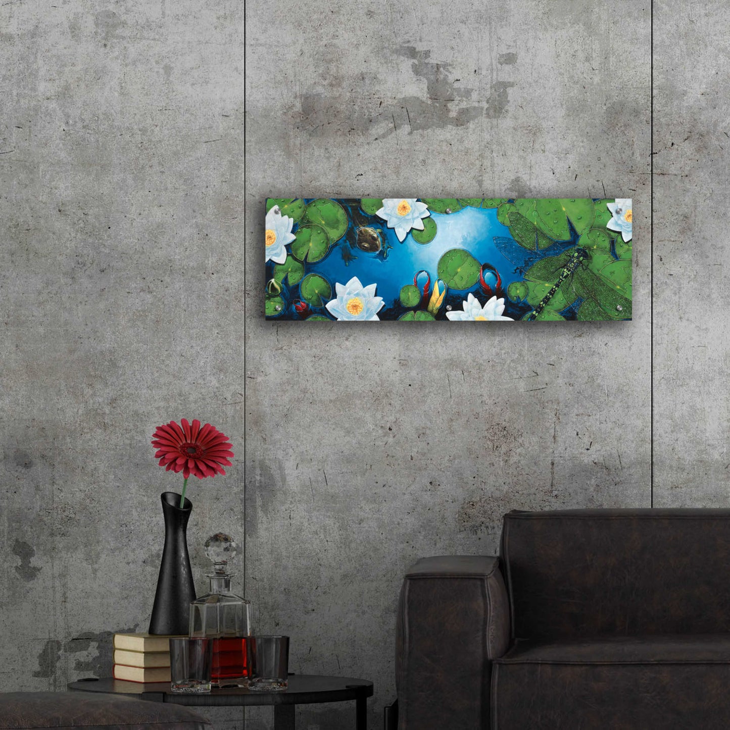 Epic Art 'The Pond' by Durwood Coffey, Acrylic Glass Wall Art,36x12