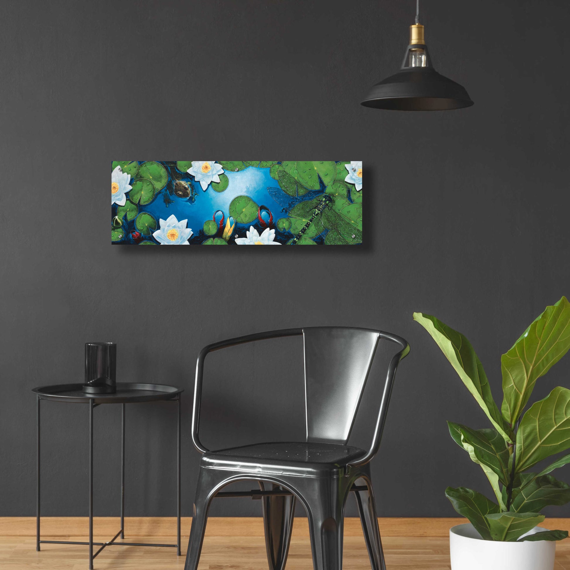 Epic Art 'The Pond' by Durwood Coffey, Acrylic Glass Wall Art,36x12