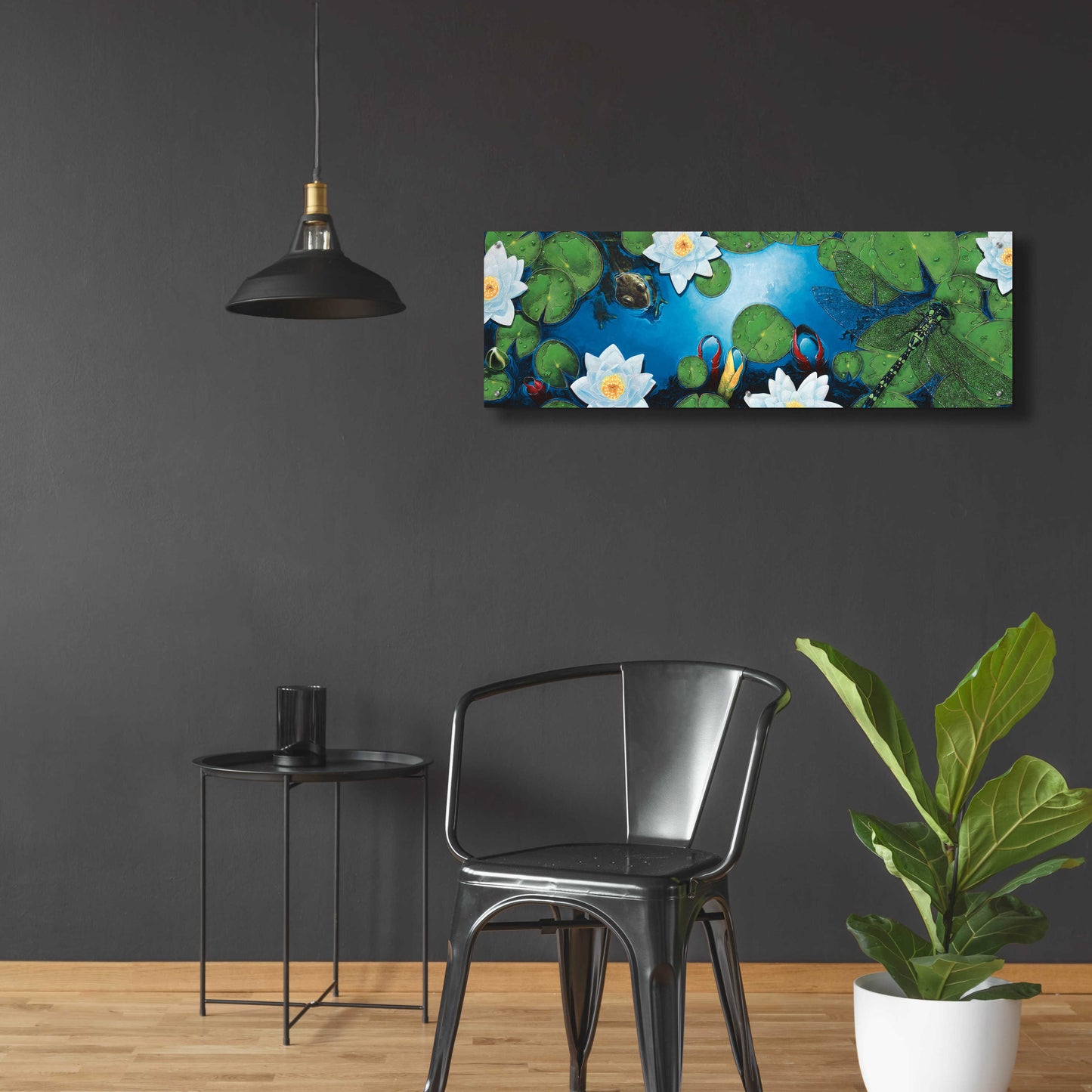 Epic Art 'The Pond' by Durwood Coffey, Acrylic Glass Wall Art,48x16