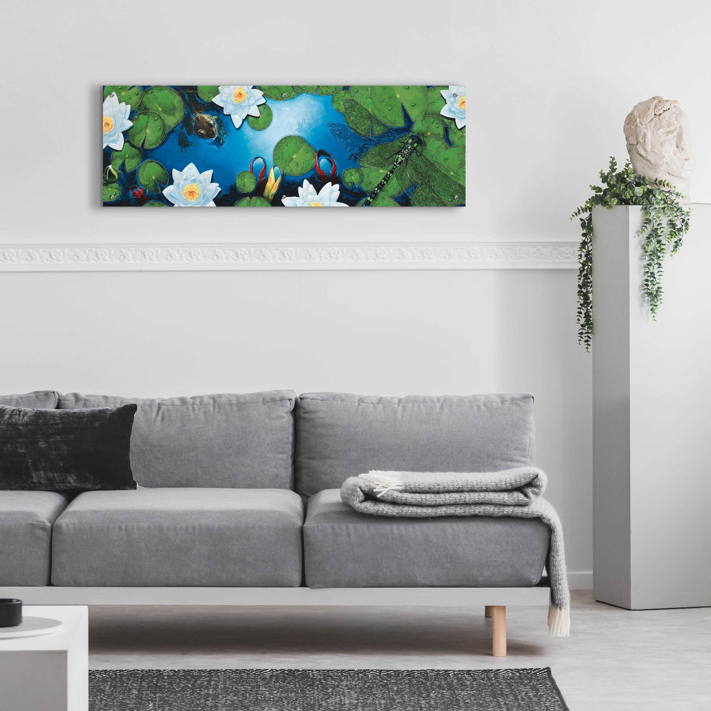 Epic Art 'The Pond' by Durwood Coffey, Acrylic Glass Wall Art,48x16