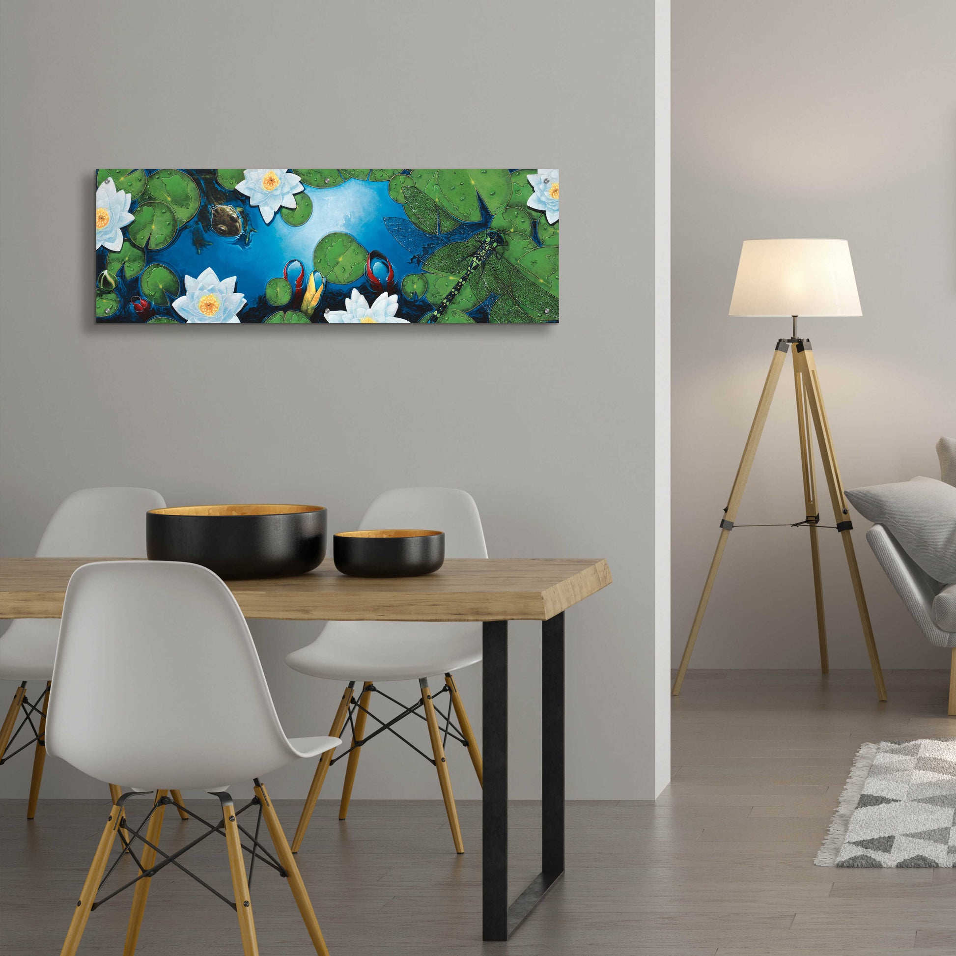 Epic Art 'The Pond' by Durwood Coffey, Acrylic Glass Wall Art,48x16