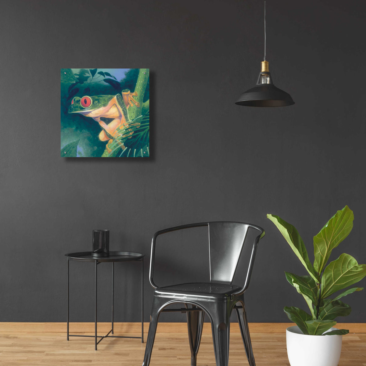 Epic Art 'Tree Frog' by Durwood Coffey, Acrylic Glass Wall Art,24x24