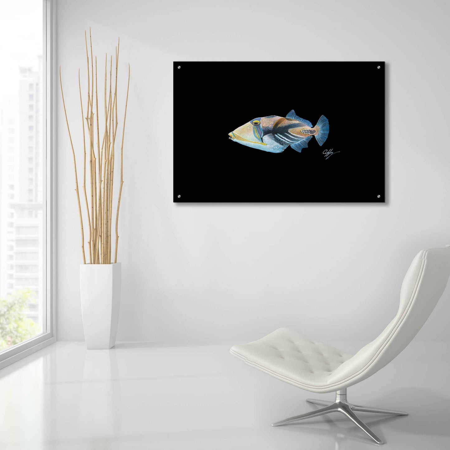 Epic Art 'Picasso Trigger' by Durwood Coffey, Acrylic Glass Wall Art,36x24