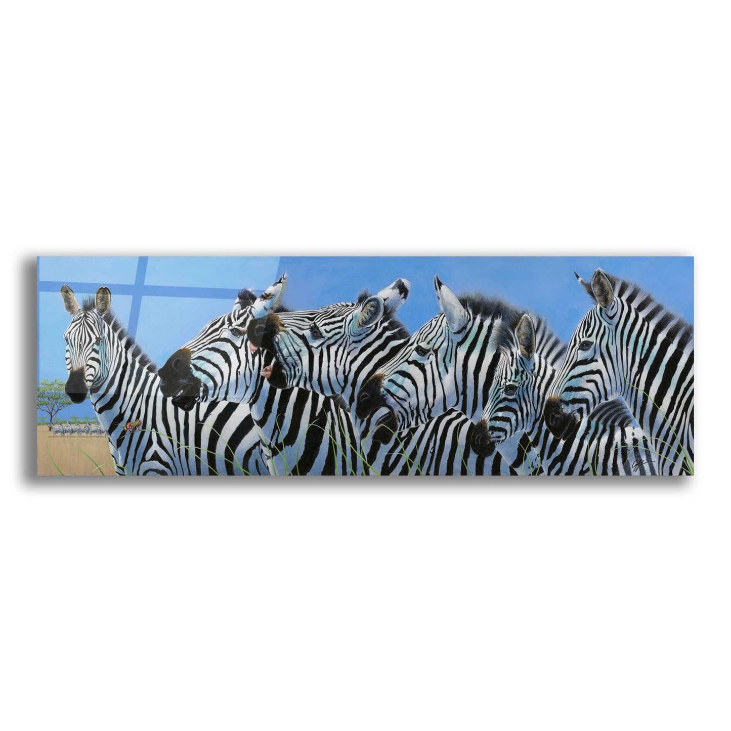 Epic Art 'Serengeti Serenade Zebras' by Durwood Coffey, Acrylic Glass Wall Art