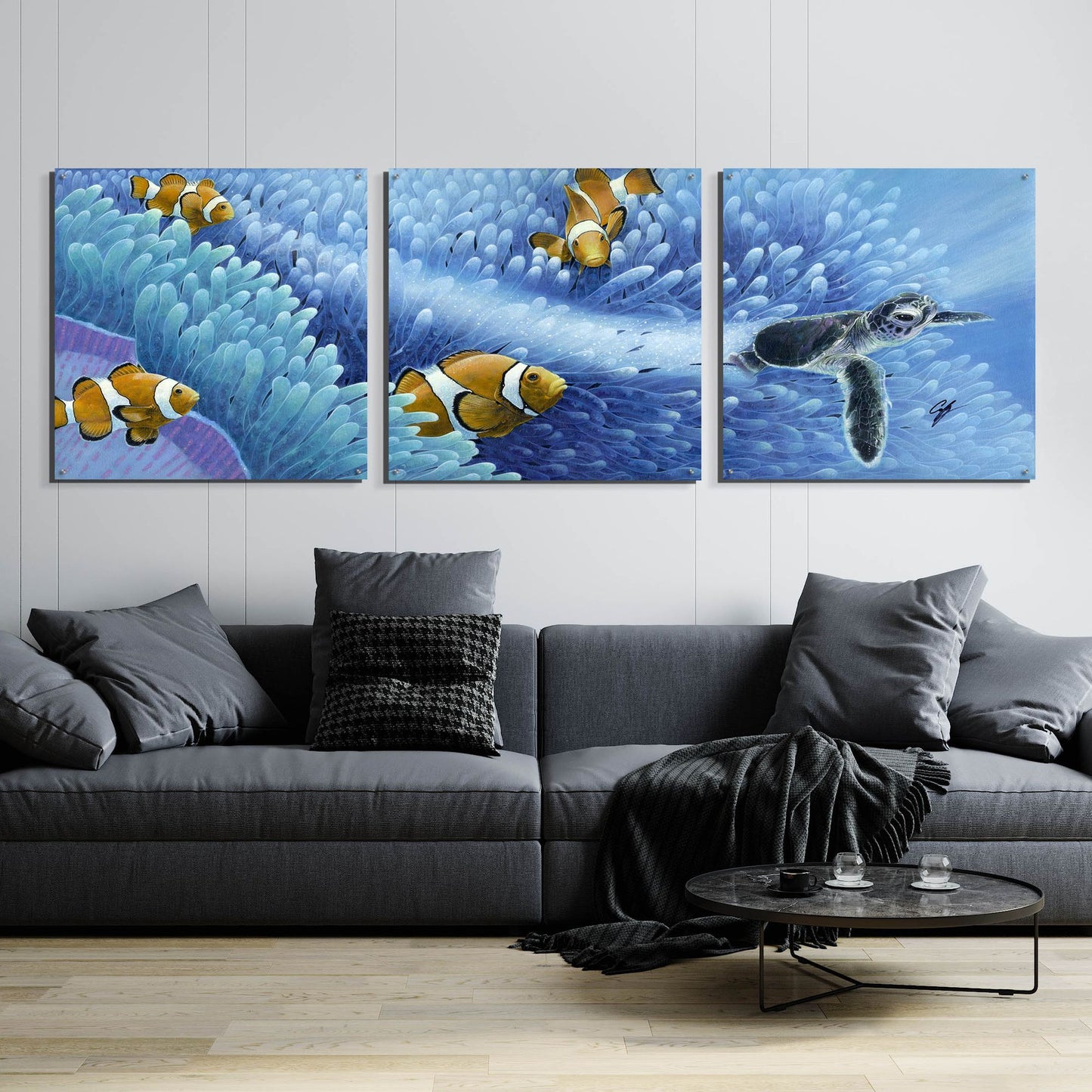 Epic Art 'The Journey Begins' by Durwood Coffey, Acrylic Glass Wall Art, 3 Piece Set,108x36