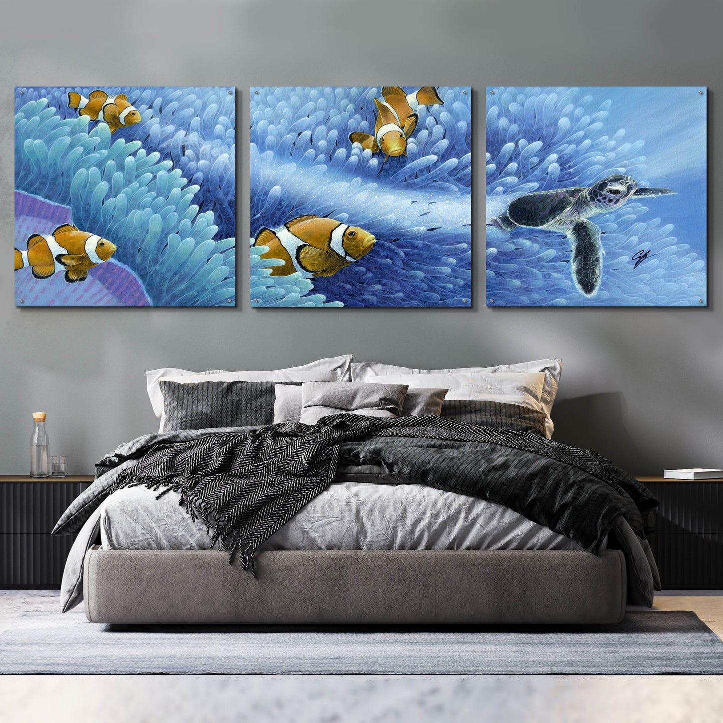 Epic Art 'The Journey Begins' by Durwood Coffey, Acrylic Glass Wall Art, 3 Piece Set,108x36