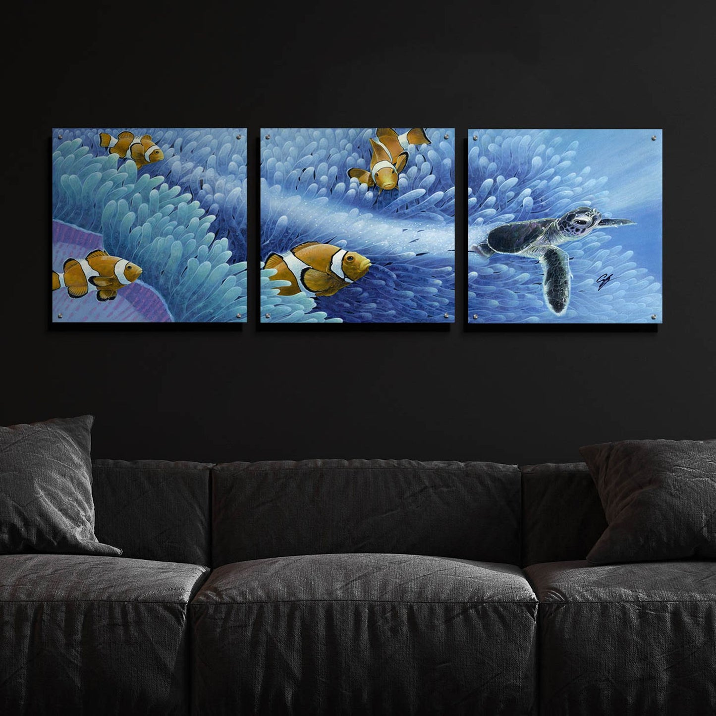 Epic Art 'The Journey Begins' by Durwood Coffey, Acrylic Glass Wall Art, 3 Piece Set,72x24