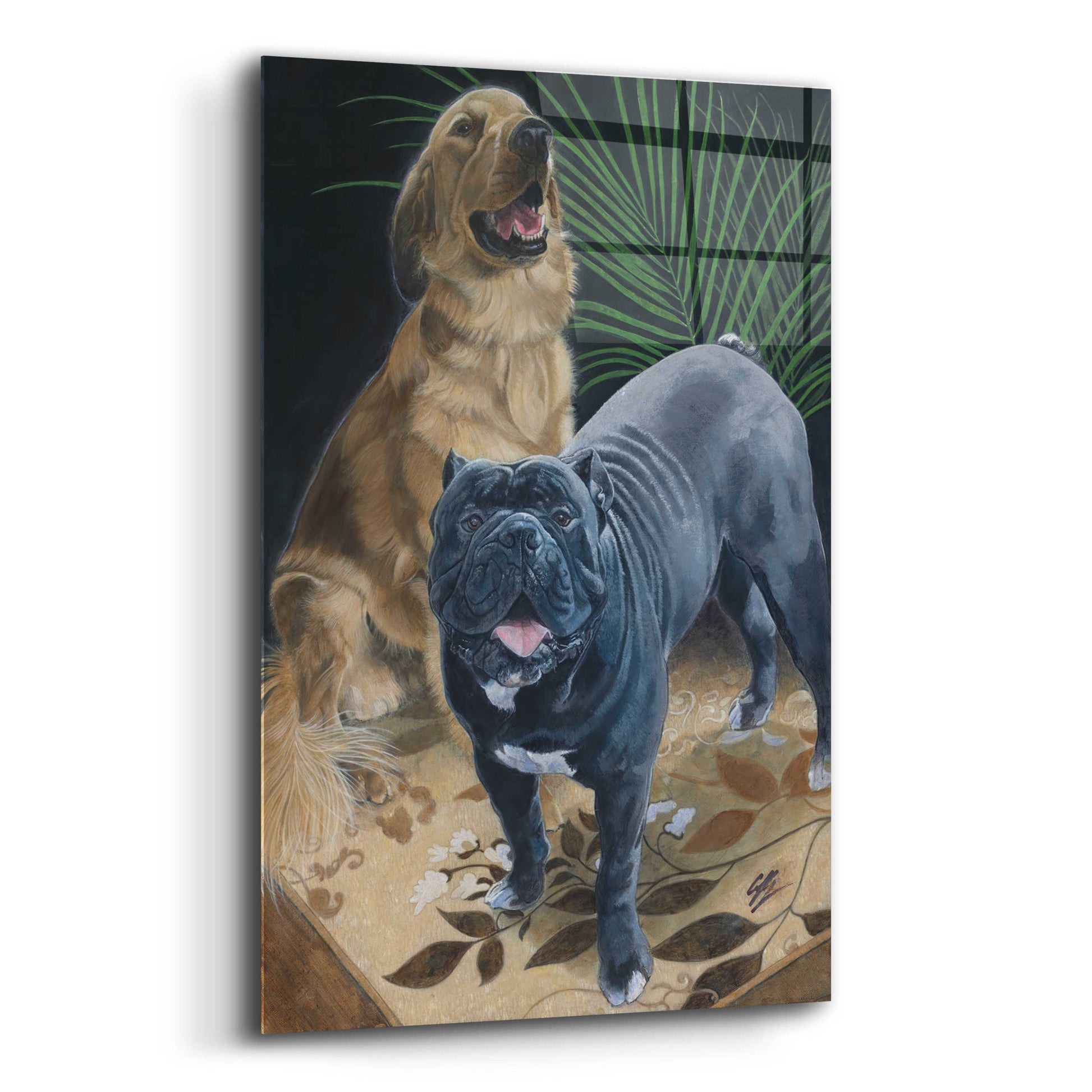 Epic Art 'Elliot and Gus' by Durwood Coffey, Acrylic Glass Wall Art,12x16