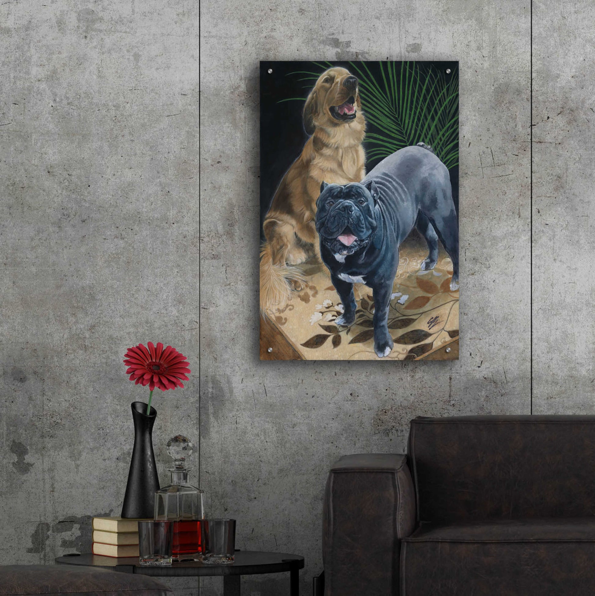 Epic Art 'Elliot and Gus' by Durwood Coffey, Acrylic Glass Wall Art,24x36