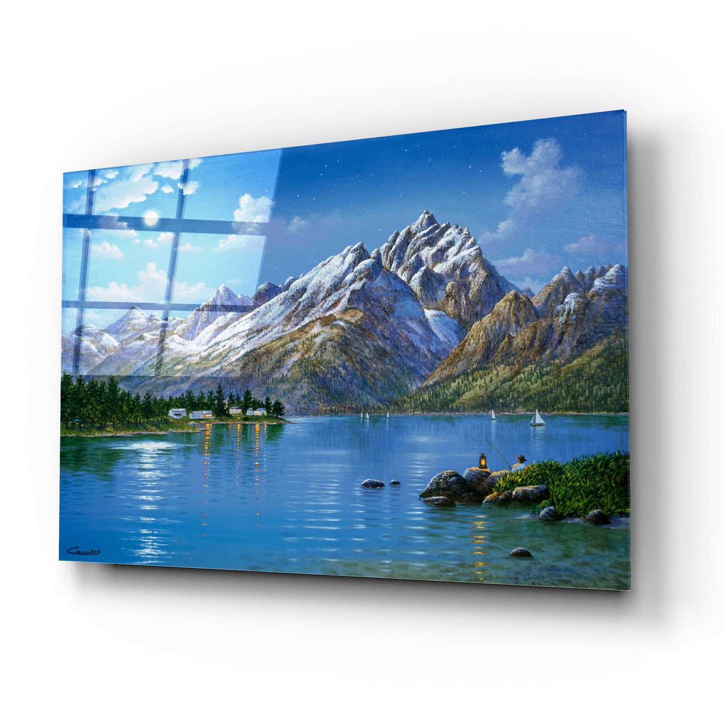 Epic Art 'Grand Tetons' by Eduardo Camoes, Acrylic Glass Wall Art,16x12