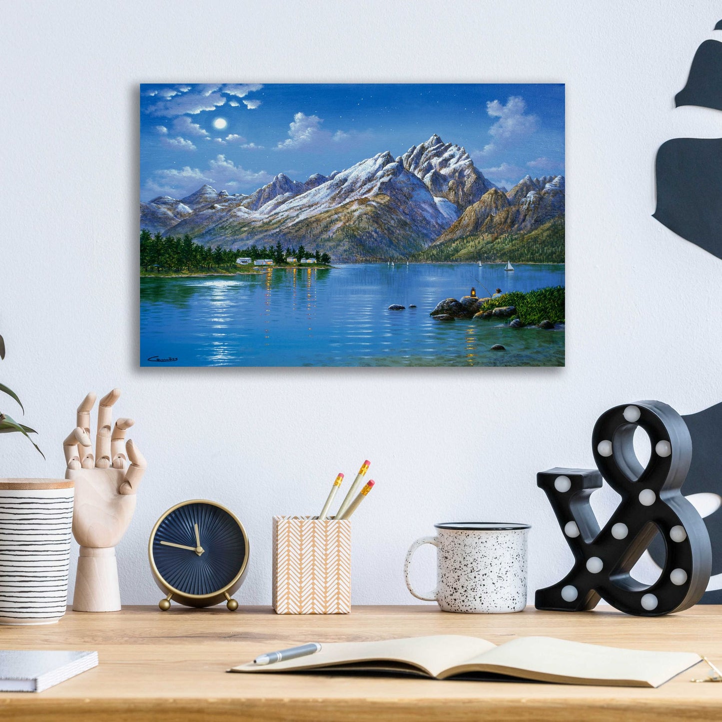 Epic Art 'Grand Tetons' by Eduardo Camoes, Acrylic Glass Wall Art,16x12