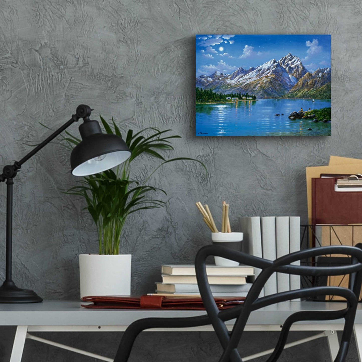 Epic Art 'Grand Tetons' by Eduardo Camoes, Acrylic Glass Wall Art,16x12