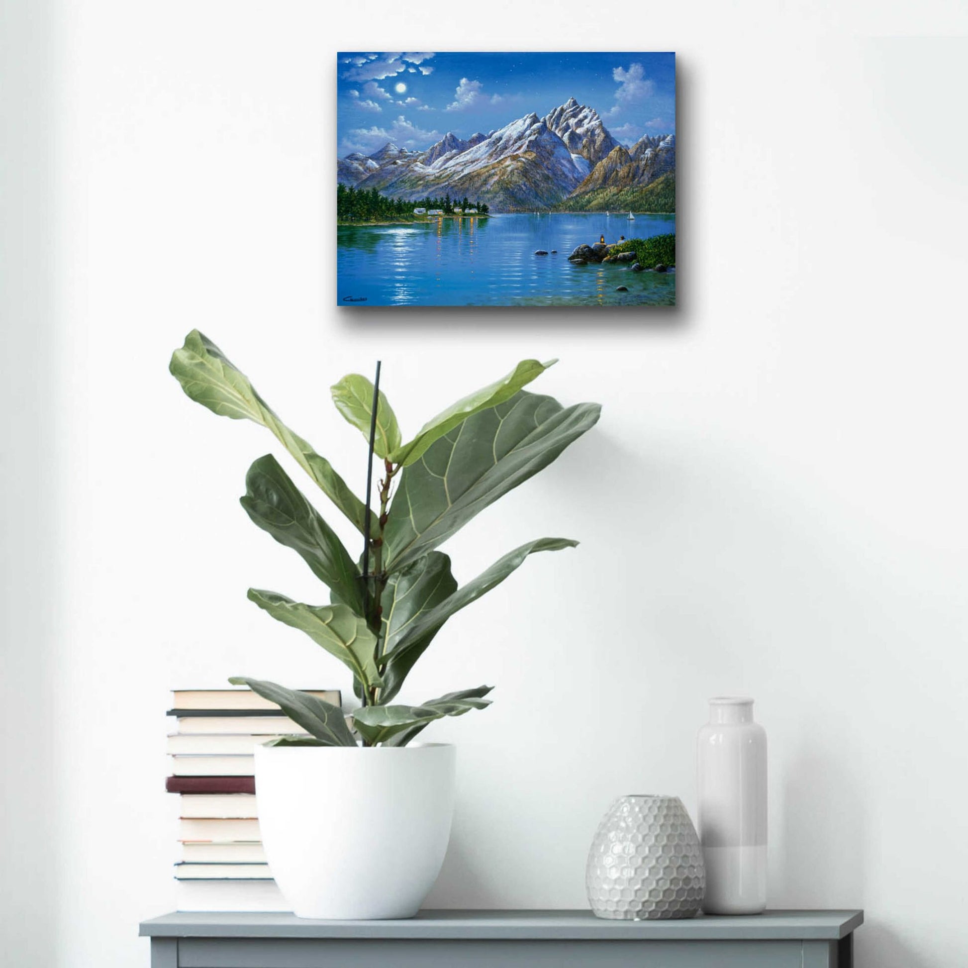 Epic Art 'Grand Tetons' by Eduardo Camoes, Acrylic Glass Wall Art,16x12