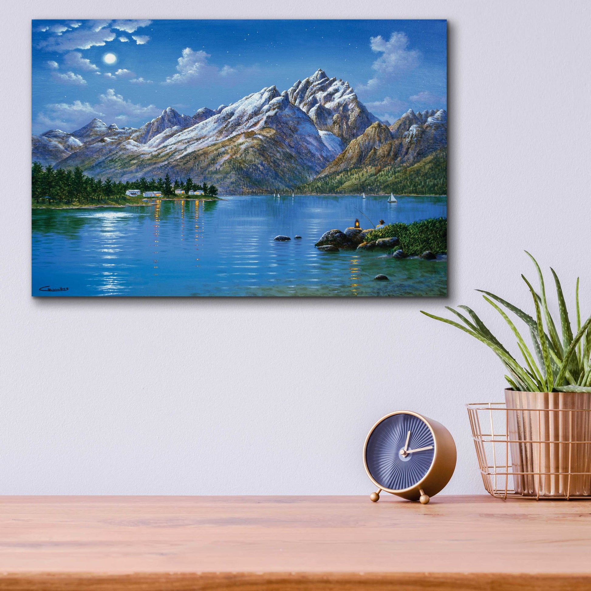 Epic Art 'Grand Tetons' by Eduardo Camoes, Acrylic Glass Wall Art,16x12