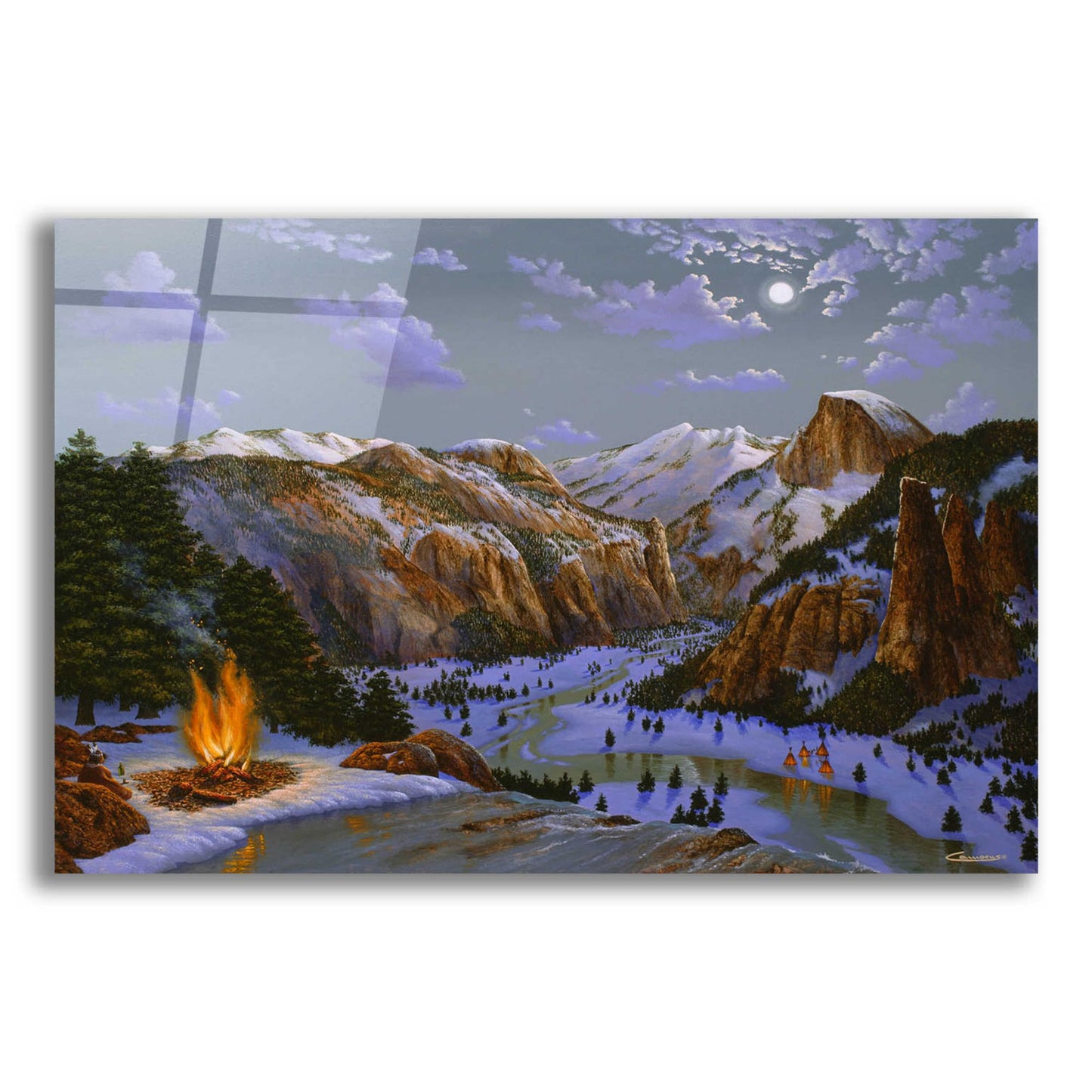 Epic Art 'Miwok Indians At Yosemite' by Eduardo Camoes, Acrylic Glass Wall Art,24x16