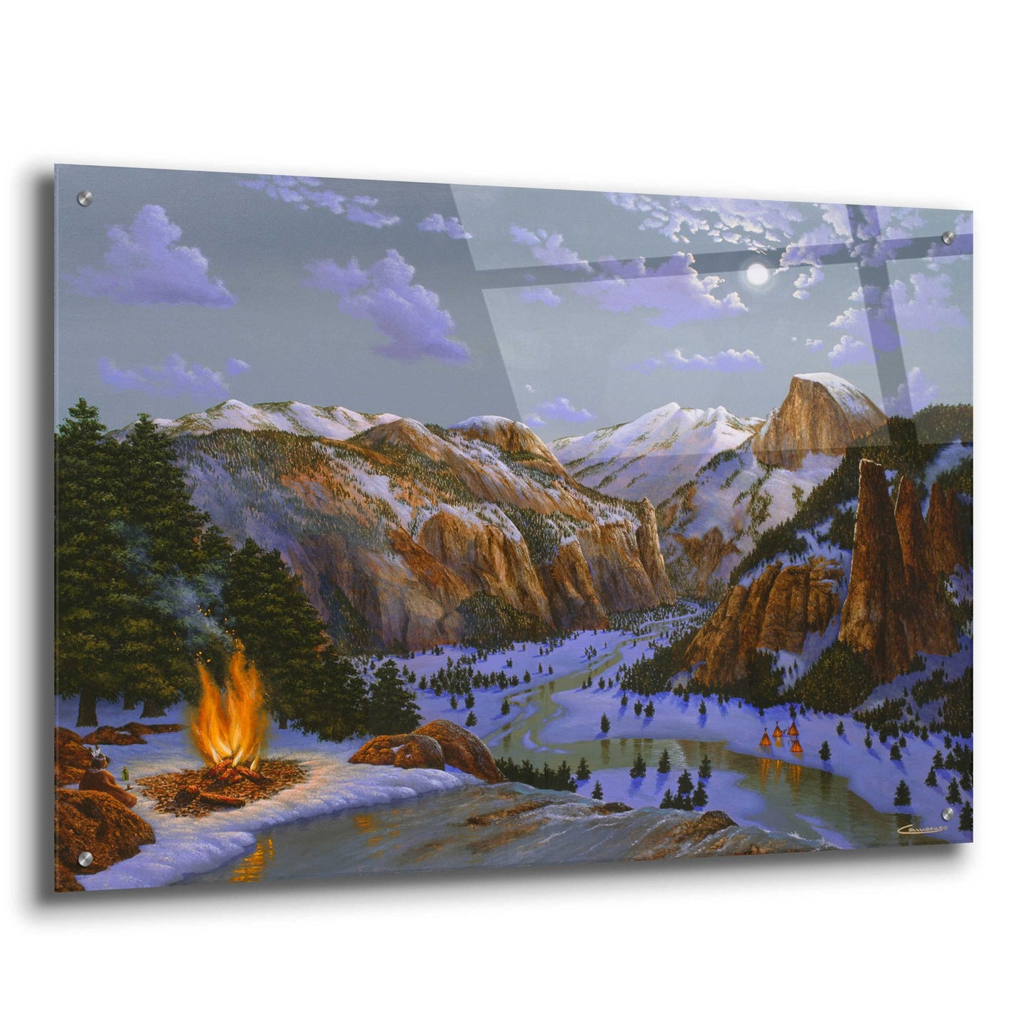 Epic Art 'Miwok Indians At Yosemite' by Eduardo Camoes, Acrylic Glass Wall Art,36x24