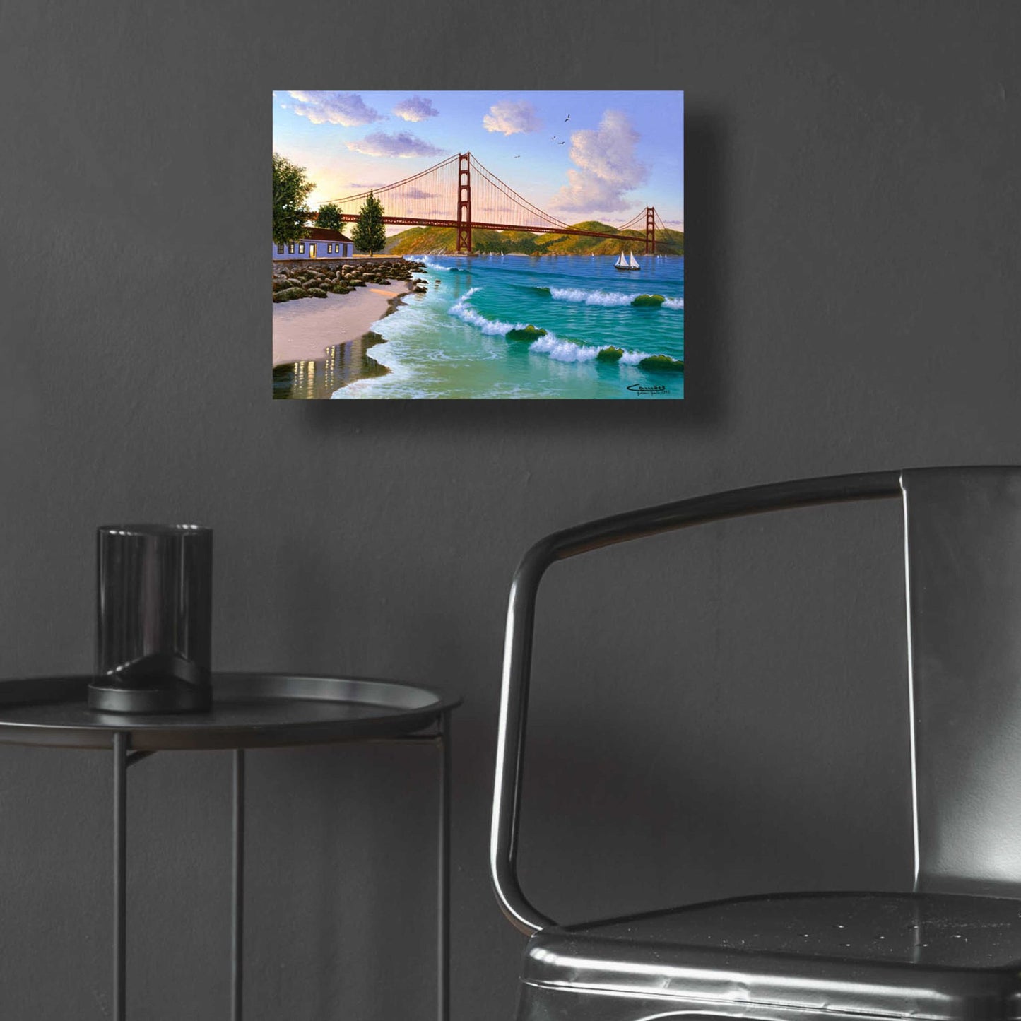 Epic Art 'Golden Gate 1940' by Eduardo Camoes, Acrylic Glass Wall Art,16x12