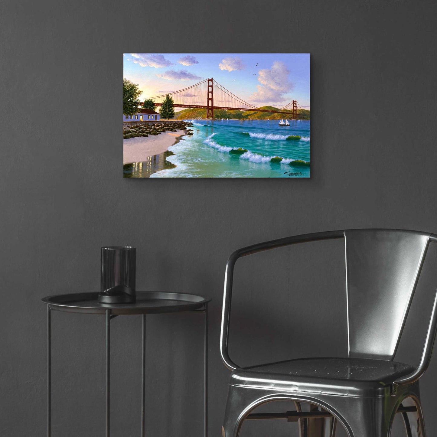 Epic Art 'Golden Gate 1940' by Eduardo Camoes, Acrylic Glass Wall Art,24x16