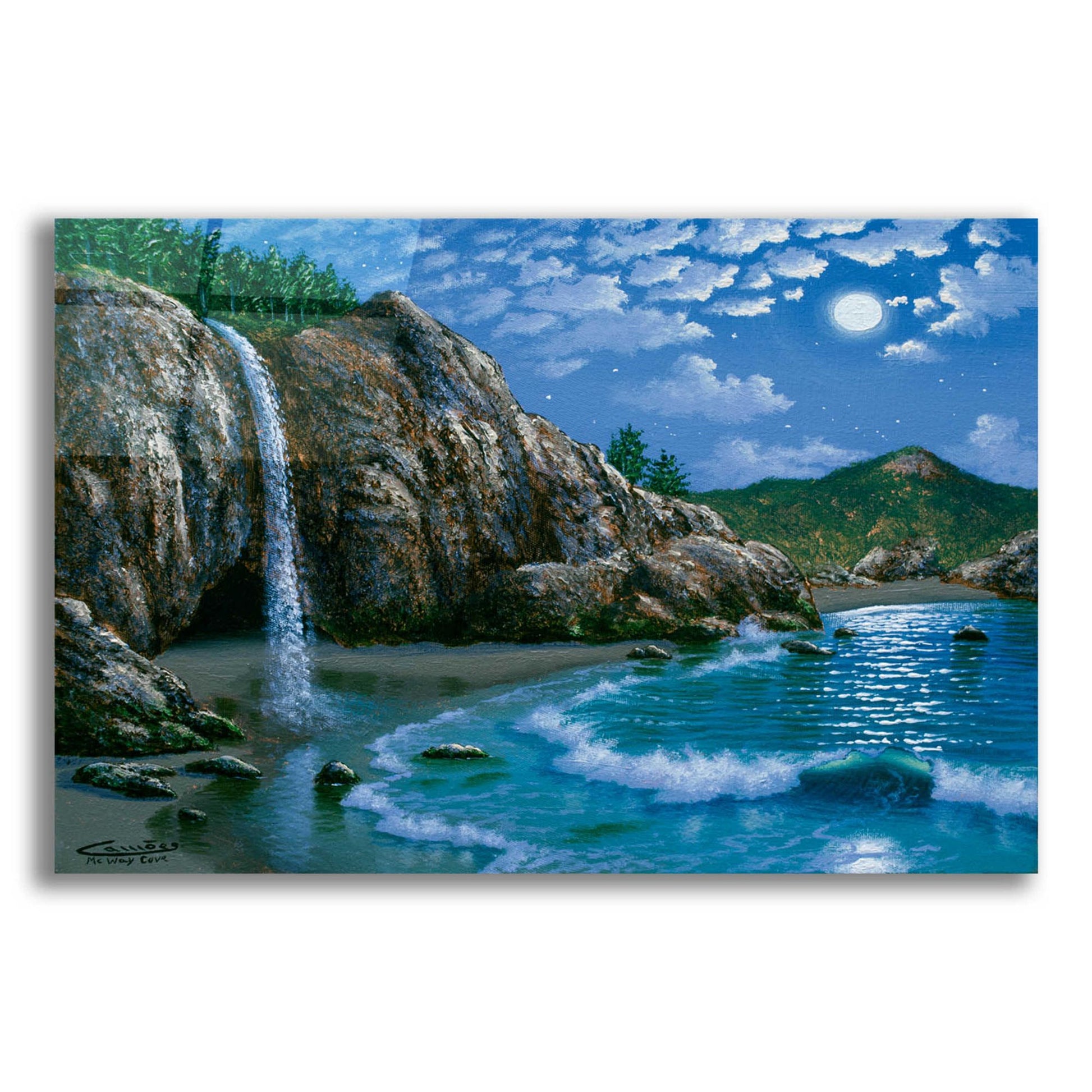 Epic Art 'Mc Way Cove, Big Sur' by Eduardo Camoes, Acrylic Glass Wall Art,24x16