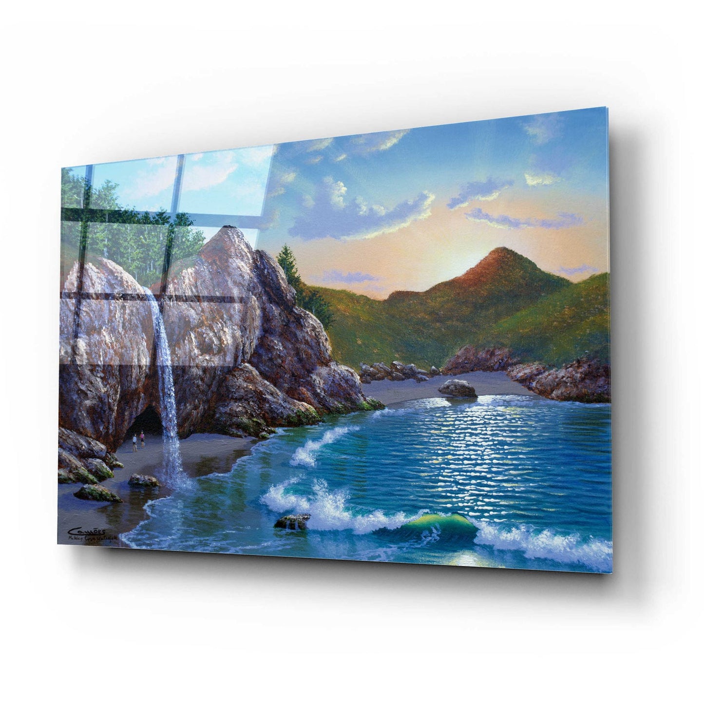 Epic Art 'Mc Way Cove Sunset' by Eduardo Camoes, Acrylic Glass Wall Art,24x16