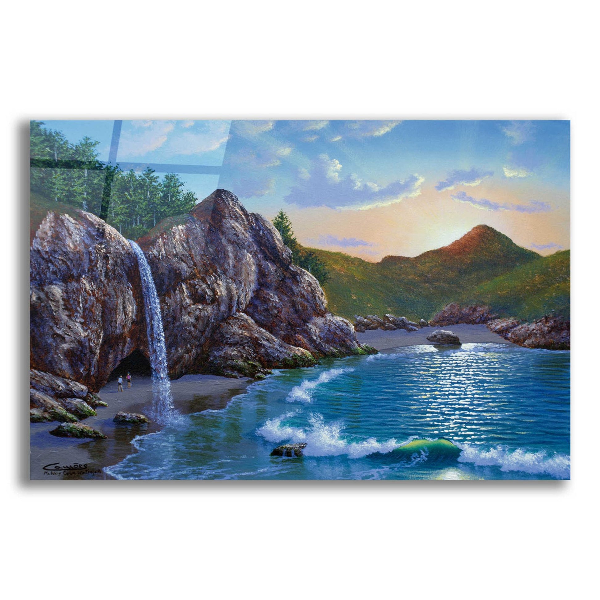 Epic Art 'Mc Way Cove Sunset' by Eduardo Camoes, Acrylic Glass Wall Art,24x16