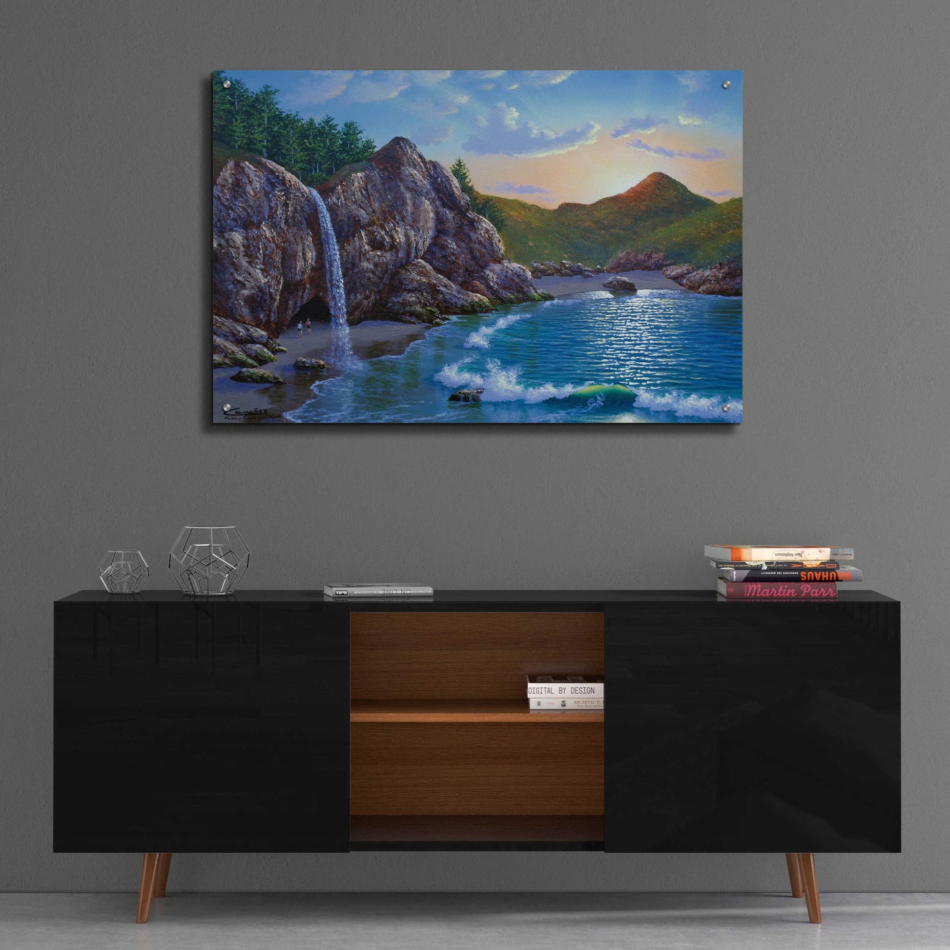 Epic Art 'Mc Way Cove Sunset' by Eduardo Camoes, Acrylic Glass Wall Art,36x24