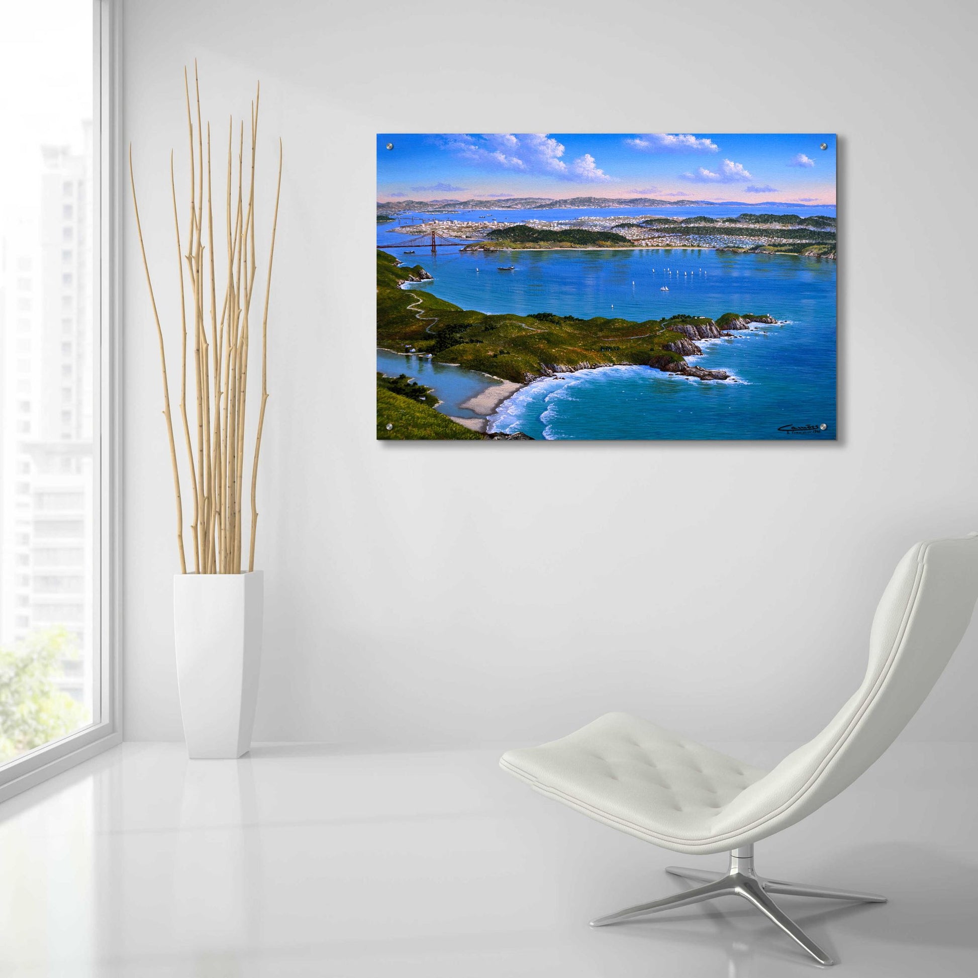 Epic Art 'San Francisco From Marine' by Eduardo Camoes, Acrylic Glass Wall Art,36x24