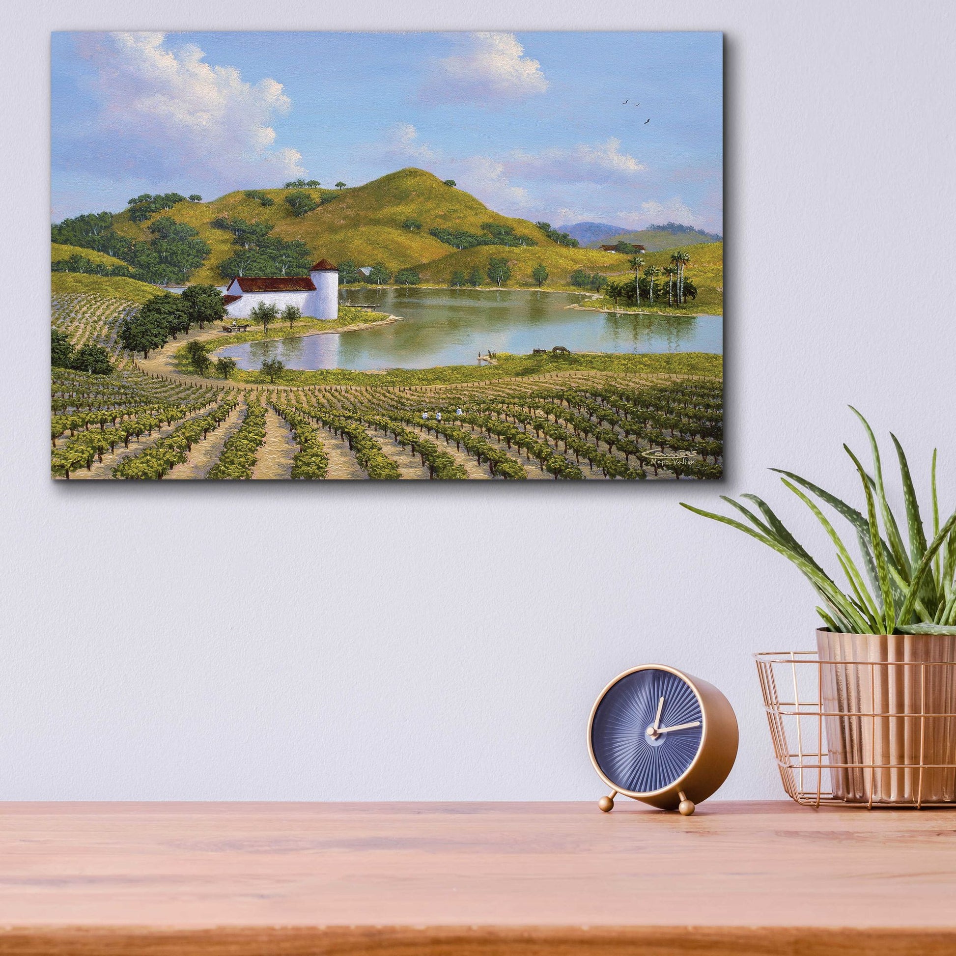 Epic Art 'Napa Valley' by Eduardo Camoes, Acrylic Glass Wall Art,16x12