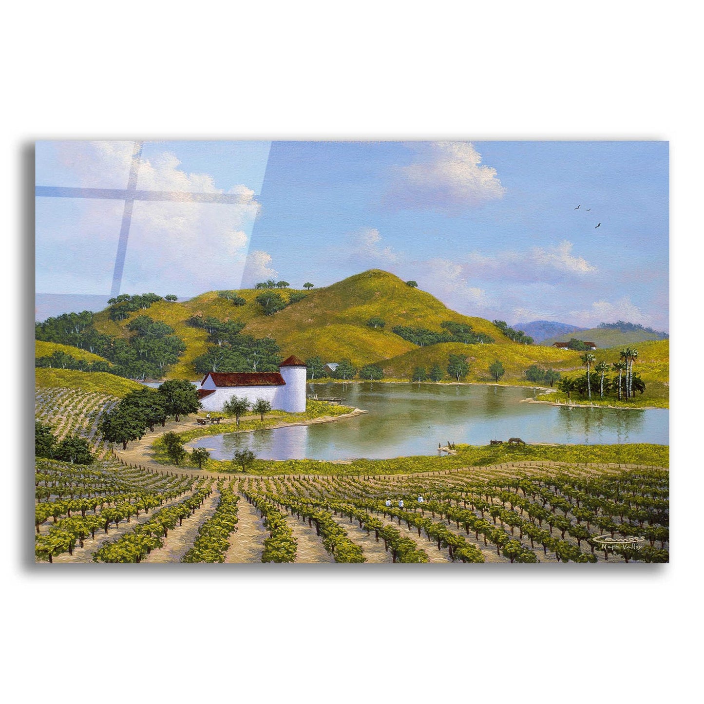 Epic Art 'Napa Valley' by Eduardo Camoes, Acrylic Glass Wall Art,24x16