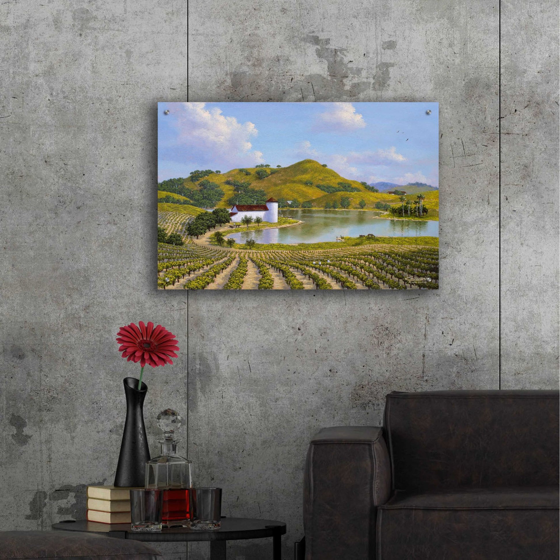 Epic Art 'Napa Valley' by Eduardo Camoes, Acrylic Glass Wall Art,36x24