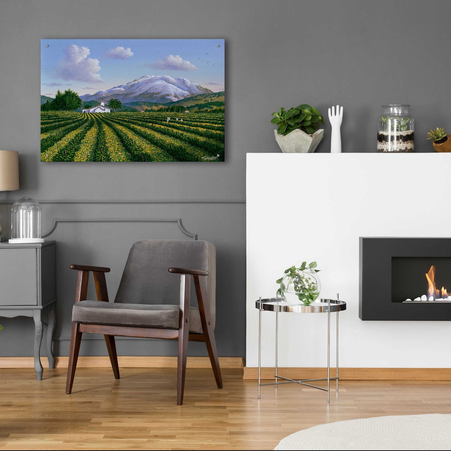 Epic Art 'Mount Sta Helena, Napa Valley' by Eduardo Camoes, Acrylic Glass Wall Art,36x24