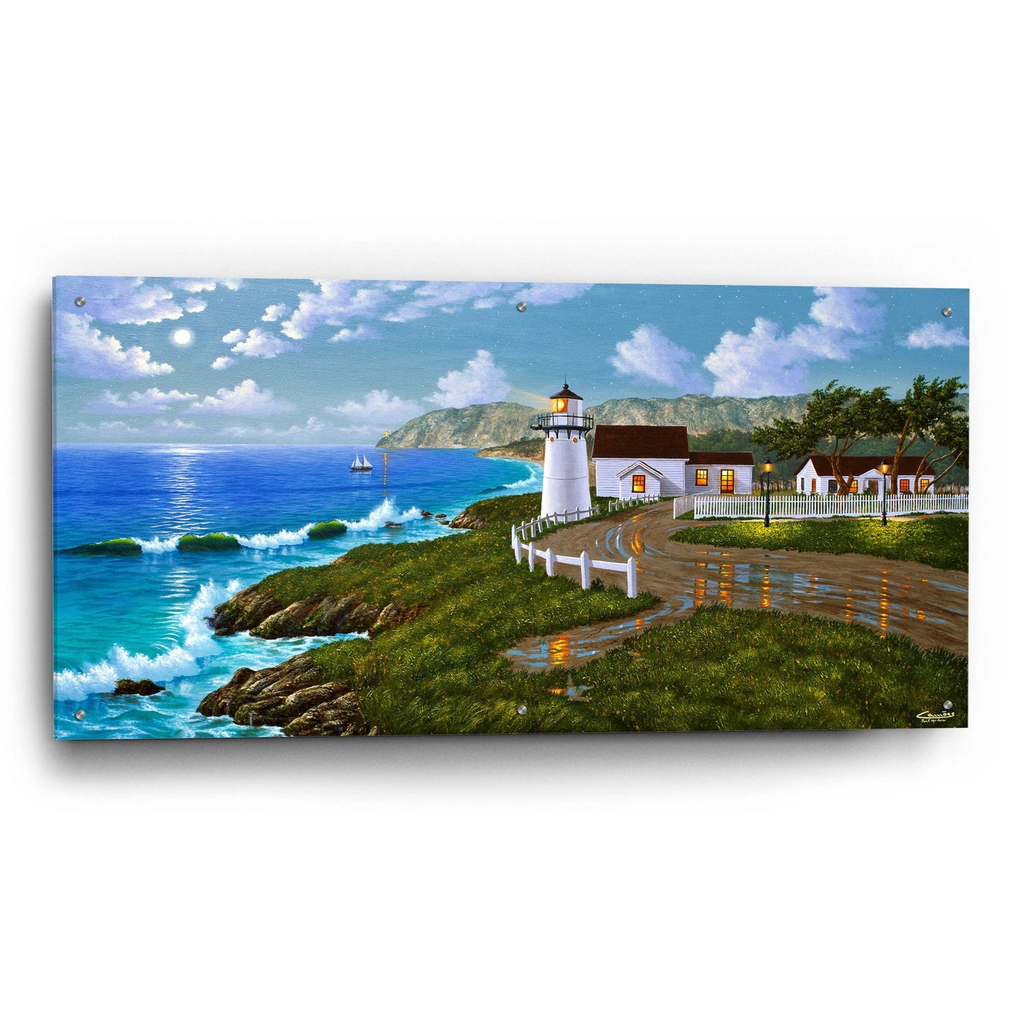 Epic Art 'Point Montara, CA' by Eduardo Camoes, Acrylic Glass Wall Art,48x24