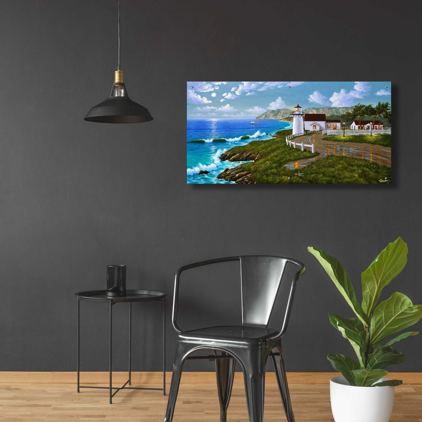 Epic Art 'Point Montara, CA' by Eduardo Camoes, Acrylic Glass Wall Art,48x24