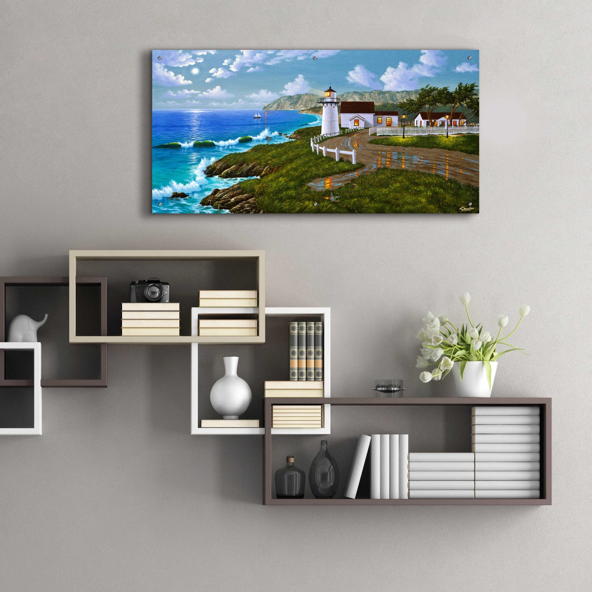 Epic Art 'Point Montara, CA' by Eduardo Camoes, Acrylic Glass Wall Art,48x24