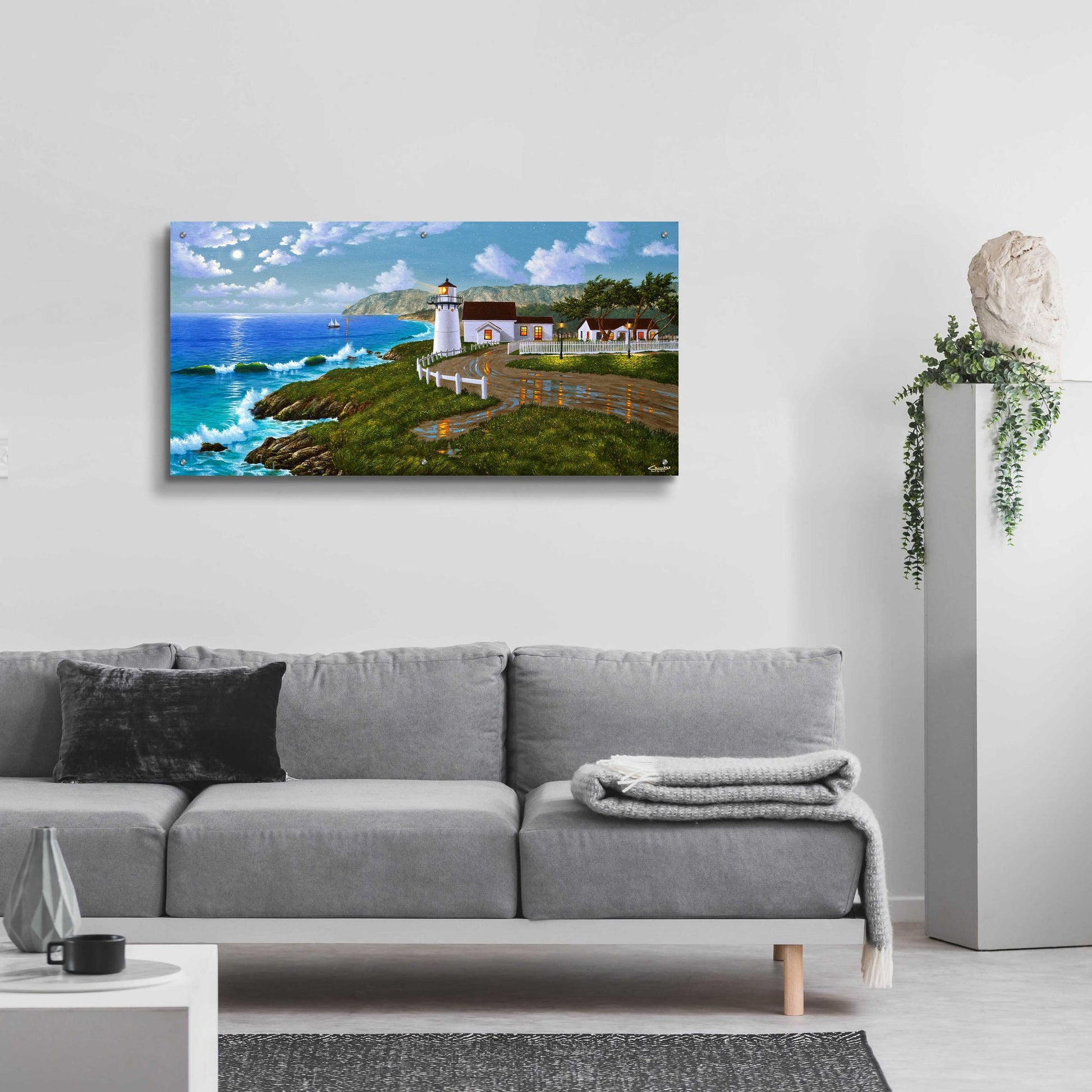 Epic Art 'Point Montara, CA' by Eduardo Camoes, Acrylic Glass Wall Art,48x24