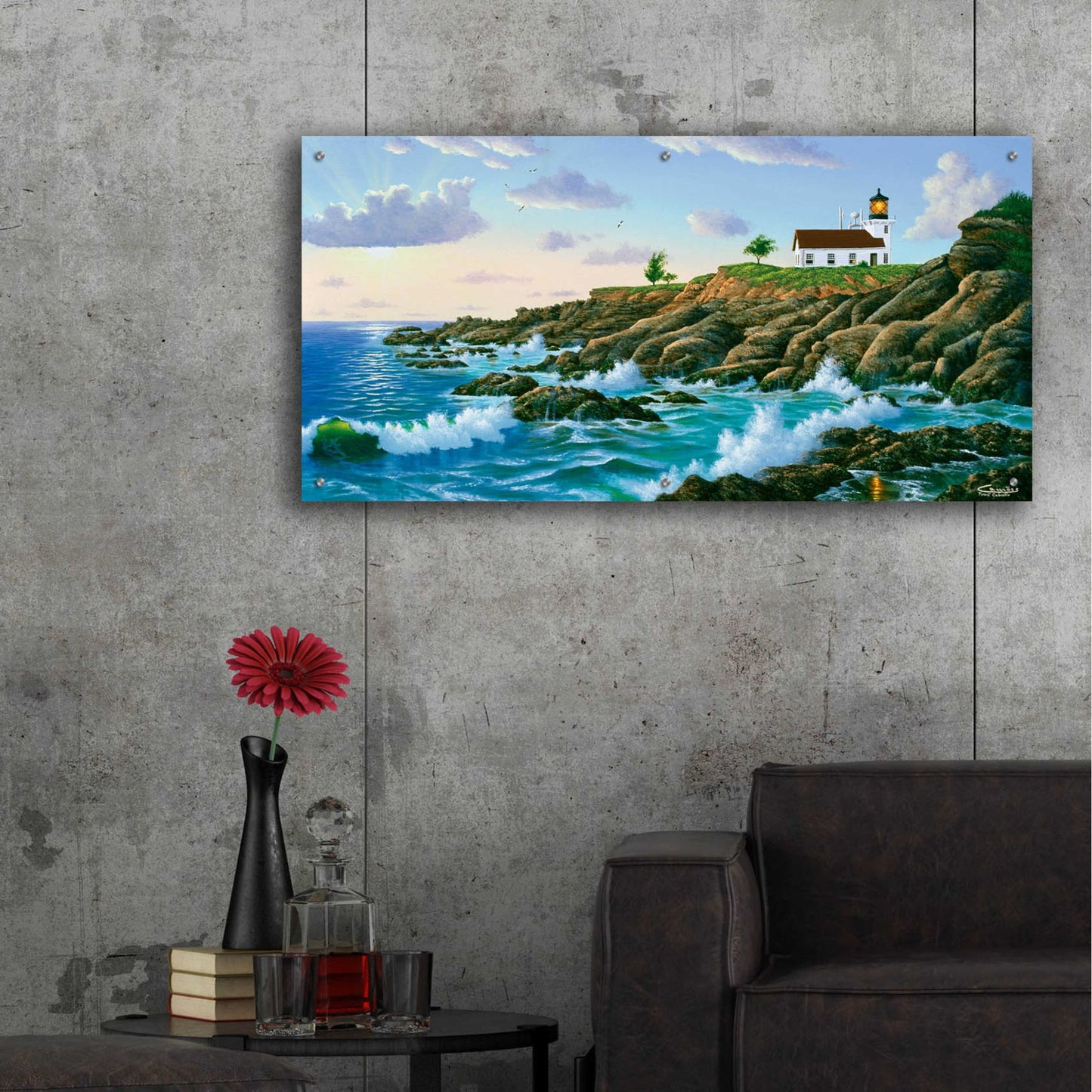 Epic Art 'Point Cabrillo, CA' by Eduardo Camoes, Acrylic Glass Wall Art,48x24