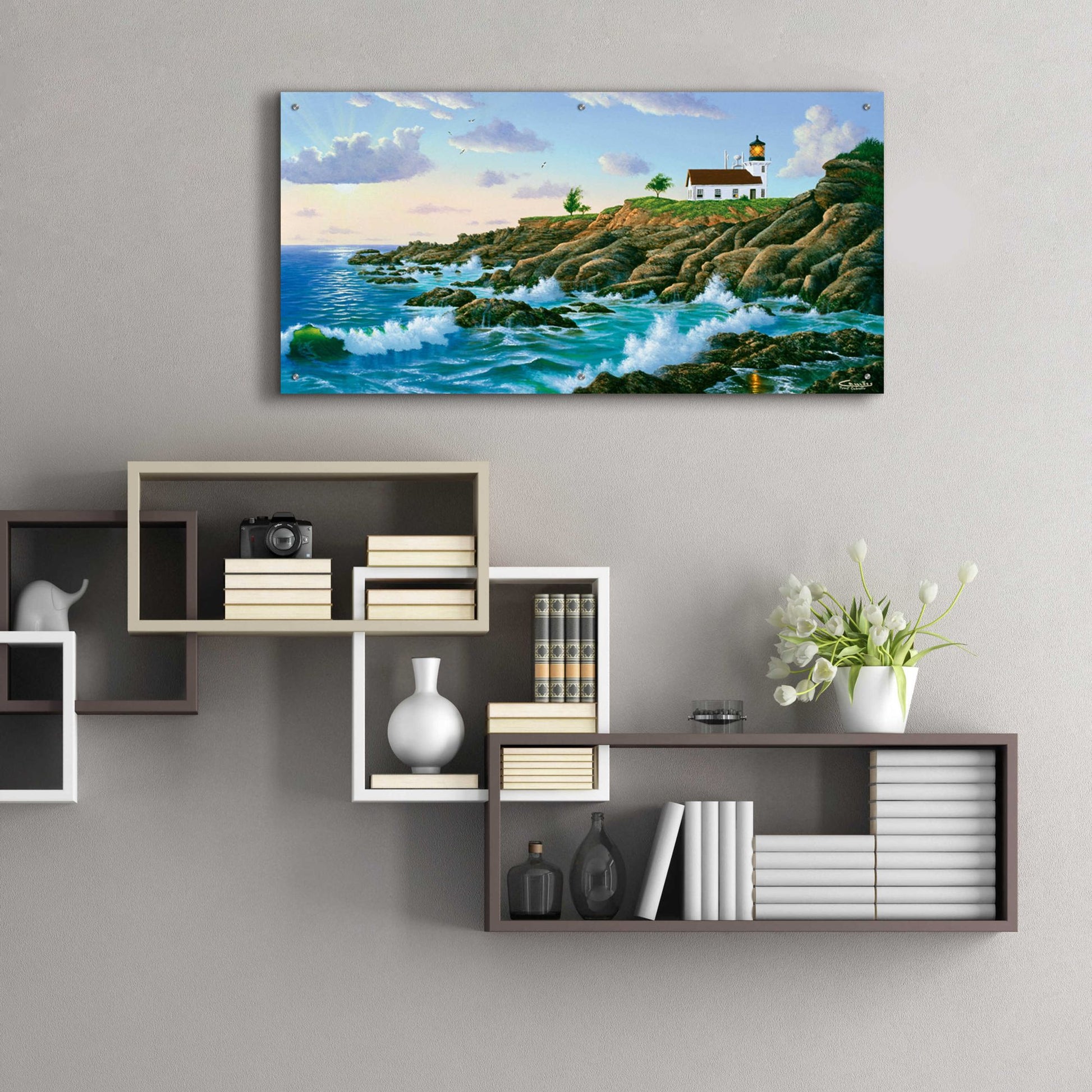 Epic Art 'Point Cabrillo, CA' by Eduardo Camoes, Acrylic Glass Wall Art,48x24