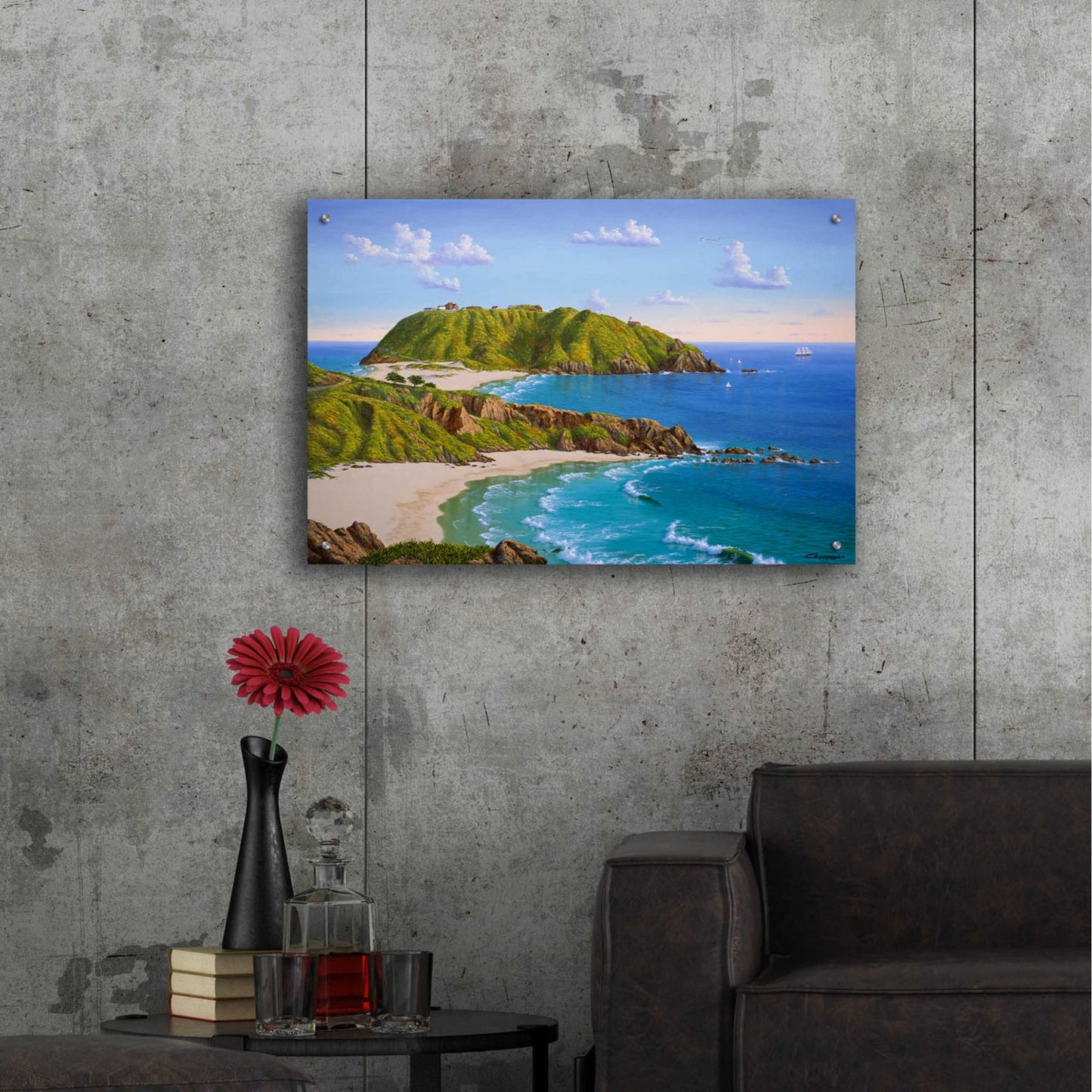 Epic Art 'Point Sur, CA' by Eduardo Camoes, Acrylic Glass Wall Art,36x24