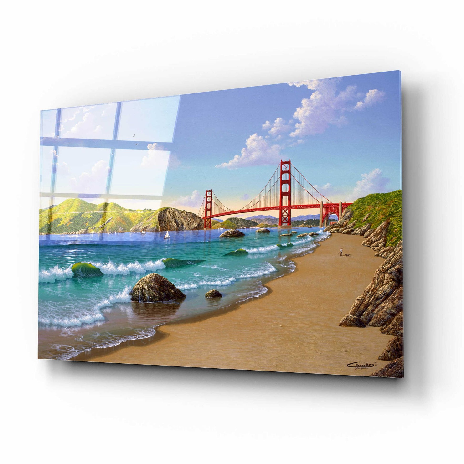 Epic Art 'Golden Gate, CA 1940' by Eduardo Camoes, Acrylic Glass Wall Art,16x12