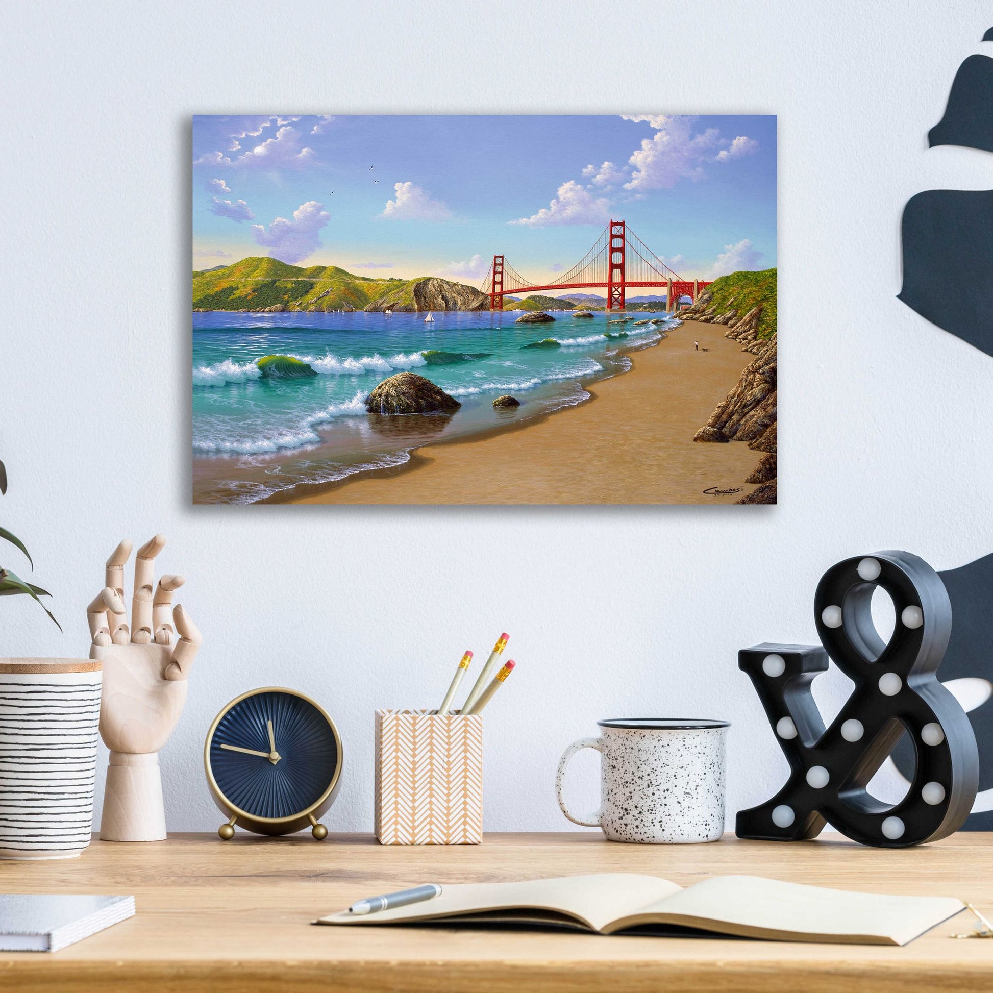 Epic Art 'Golden Gate, CA 1940' by Eduardo Camoes, Acrylic Glass Wall Art,16x12