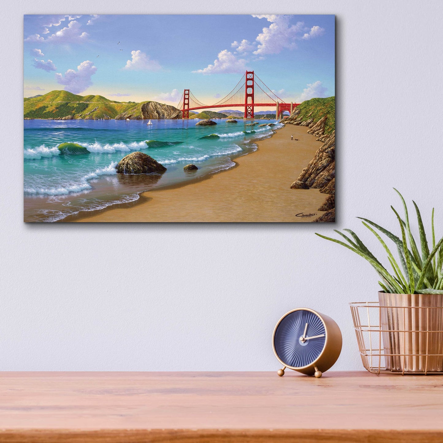 Epic Art 'Golden Gate, CA 1940' by Eduardo Camoes, Acrylic Glass Wall Art,16x12