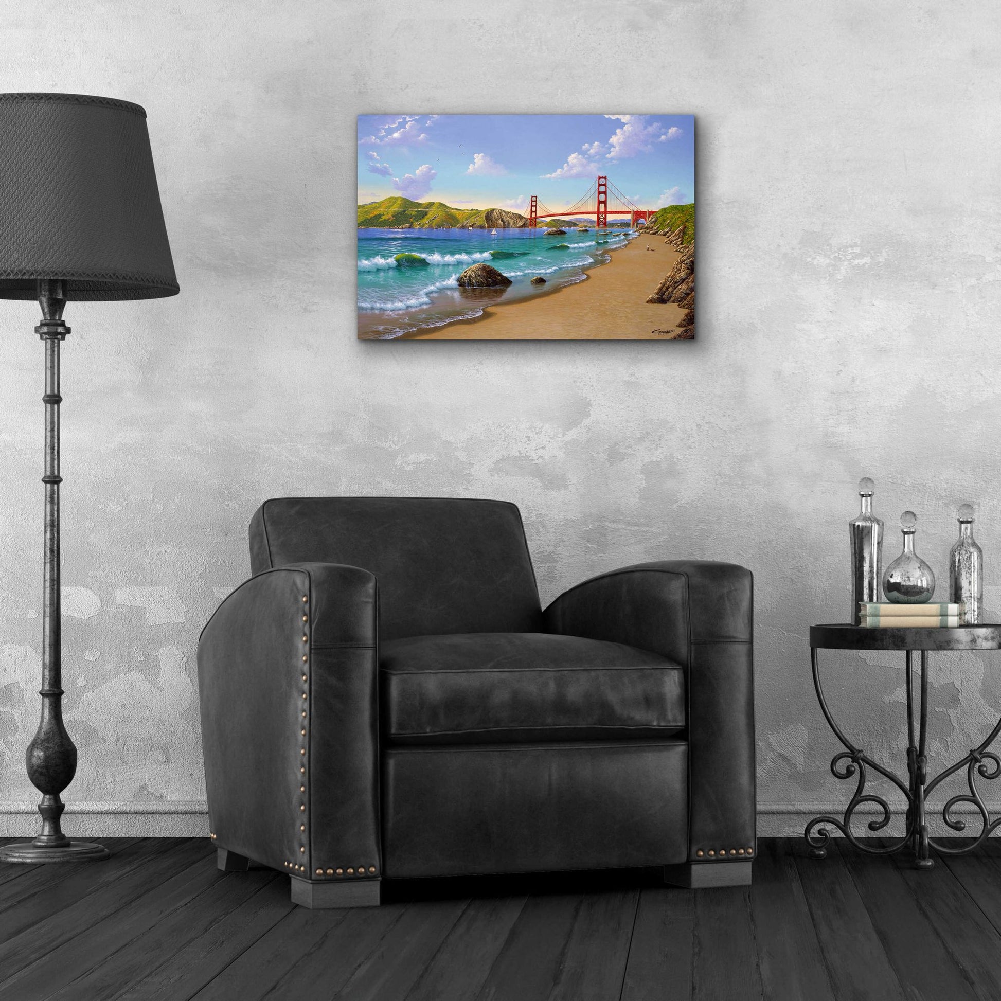 Epic Art 'Golden Gate, CA 1940' by Eduardo Camoes, Acrylic Glass Wall Art,24x16