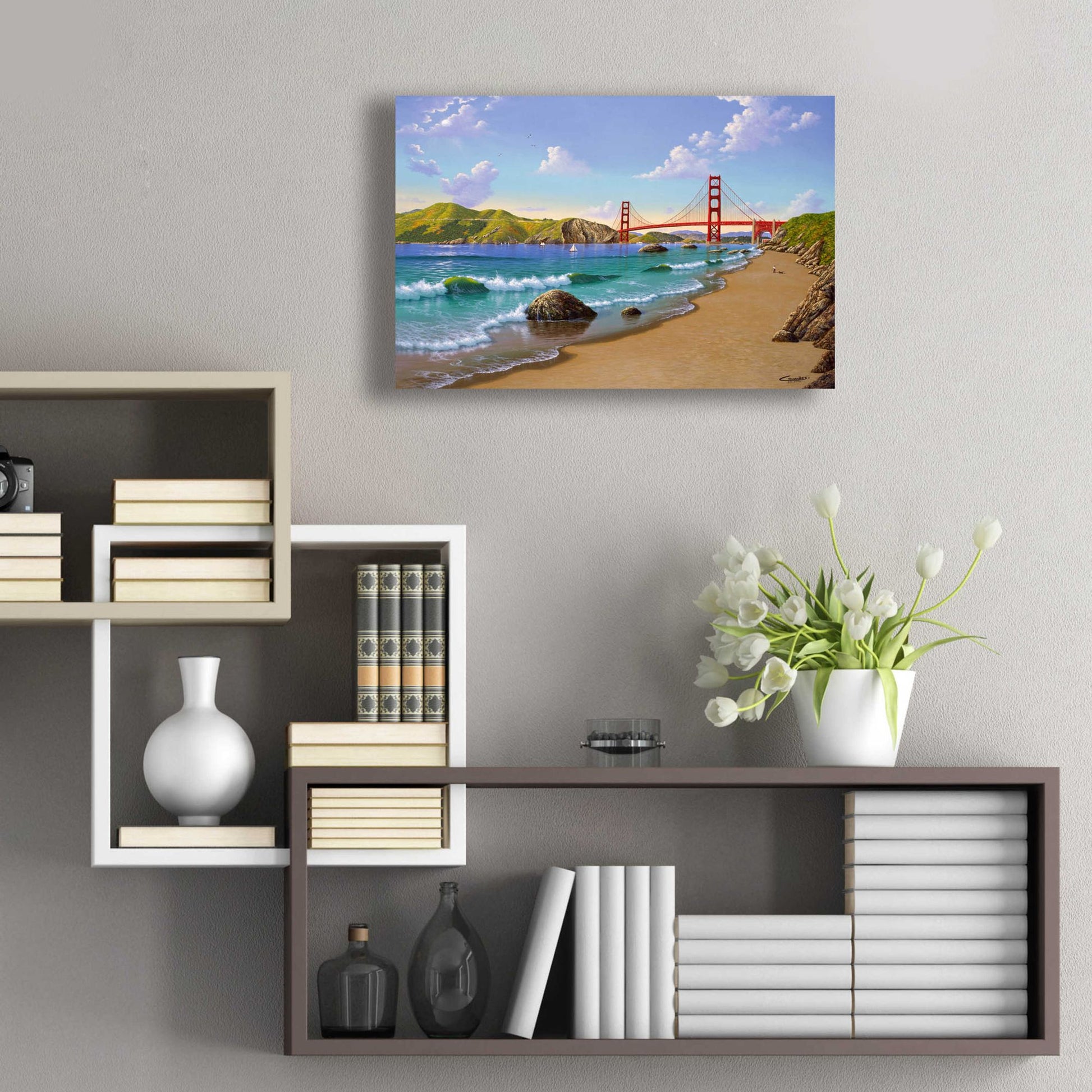 Epic Art 'Golden Gate, CA 1940' by Eduardo Camoes, Acrylic Glass Wall Art,24x16