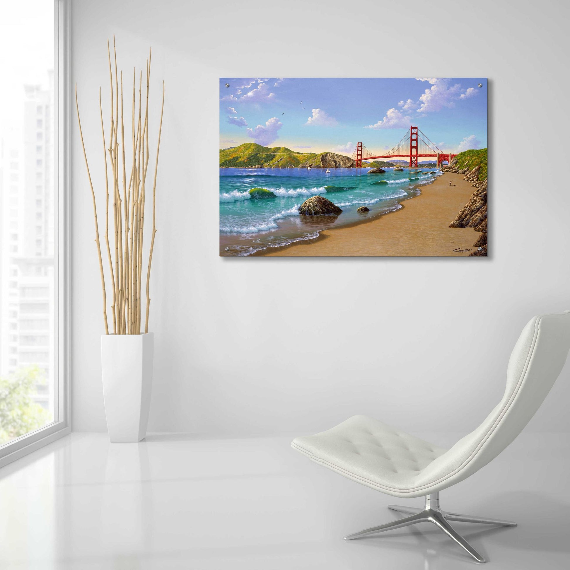 Epic Art 'Golden Gate, CA 1940' by Eduardo Camoes, Acrylic Glass Wall Art,36x24