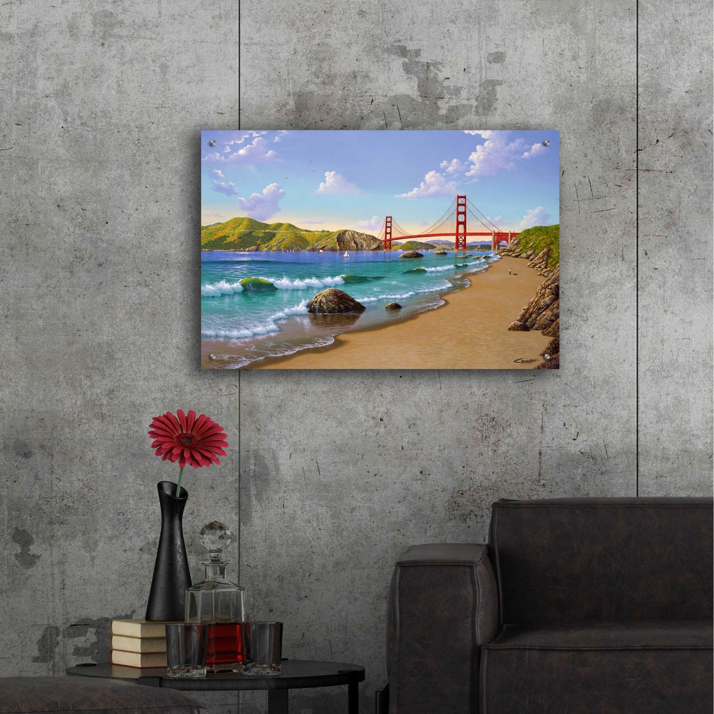 Epic Art 'Golden Gate, CA 1940' by Eduardo Camoes, Acrylic Glass Wall Art,36x24